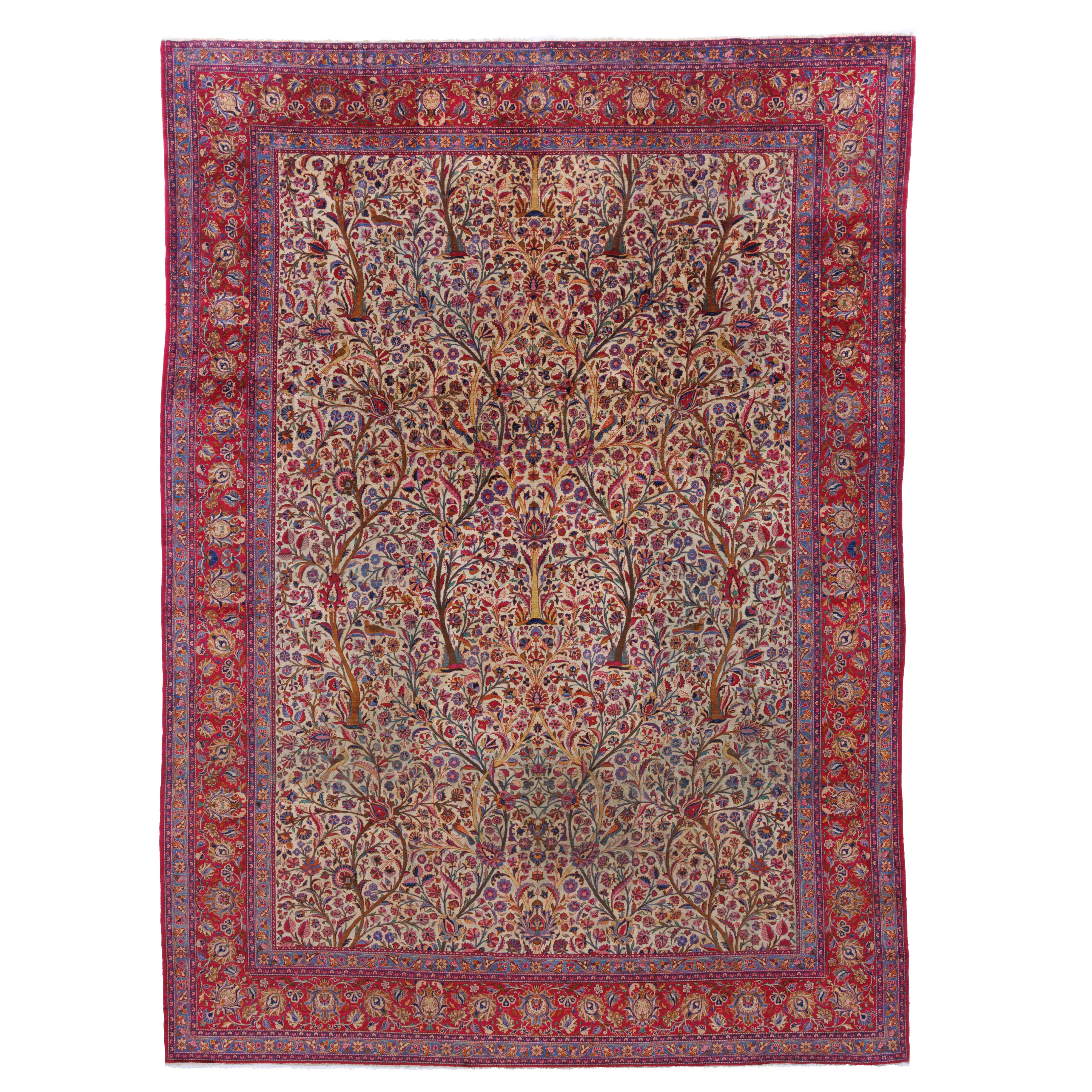 سجادة كاشان يدوية الصنع — ساراسار | حرير كامل | 255 × 355 سم | رمز المنتج 10900102