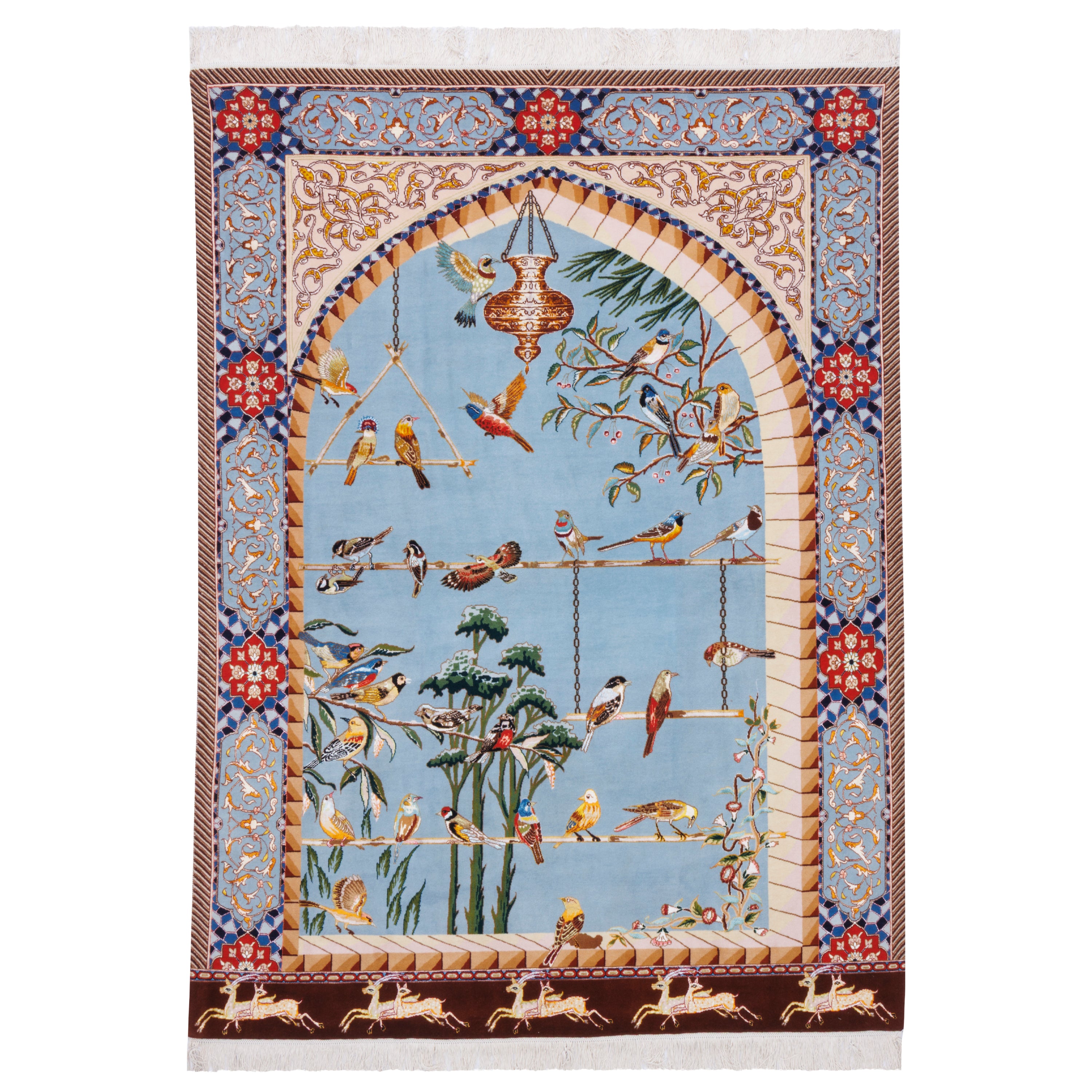 Tabriz Handmade Carpet — Mehrabi | Silk Pile / Silk Warp | 150 × 205 cm | SKU 10300046