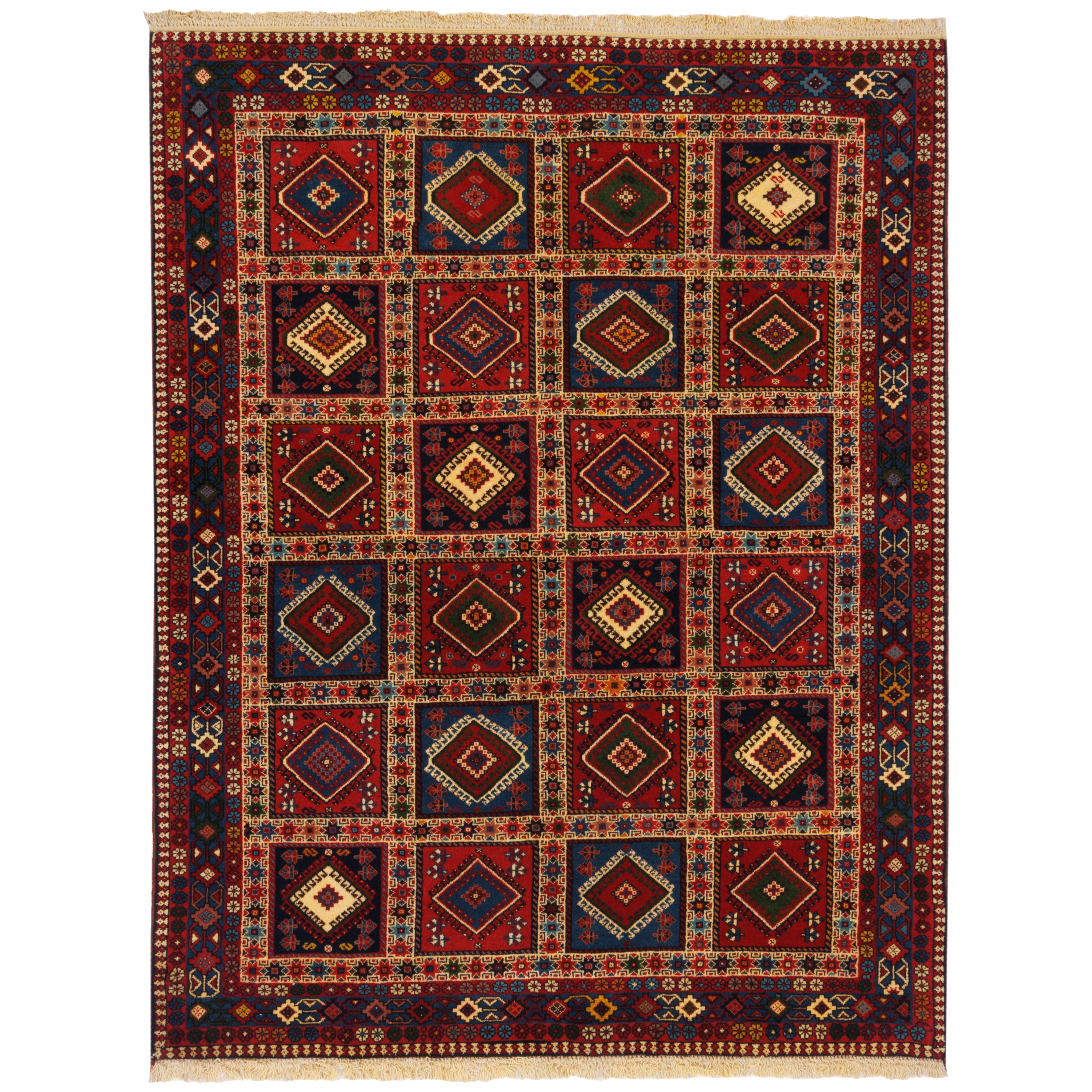 سجاد بختیاري يدوي — خشتي | صوف بالكامل | 150 × 193 سم | SKU 10200939
