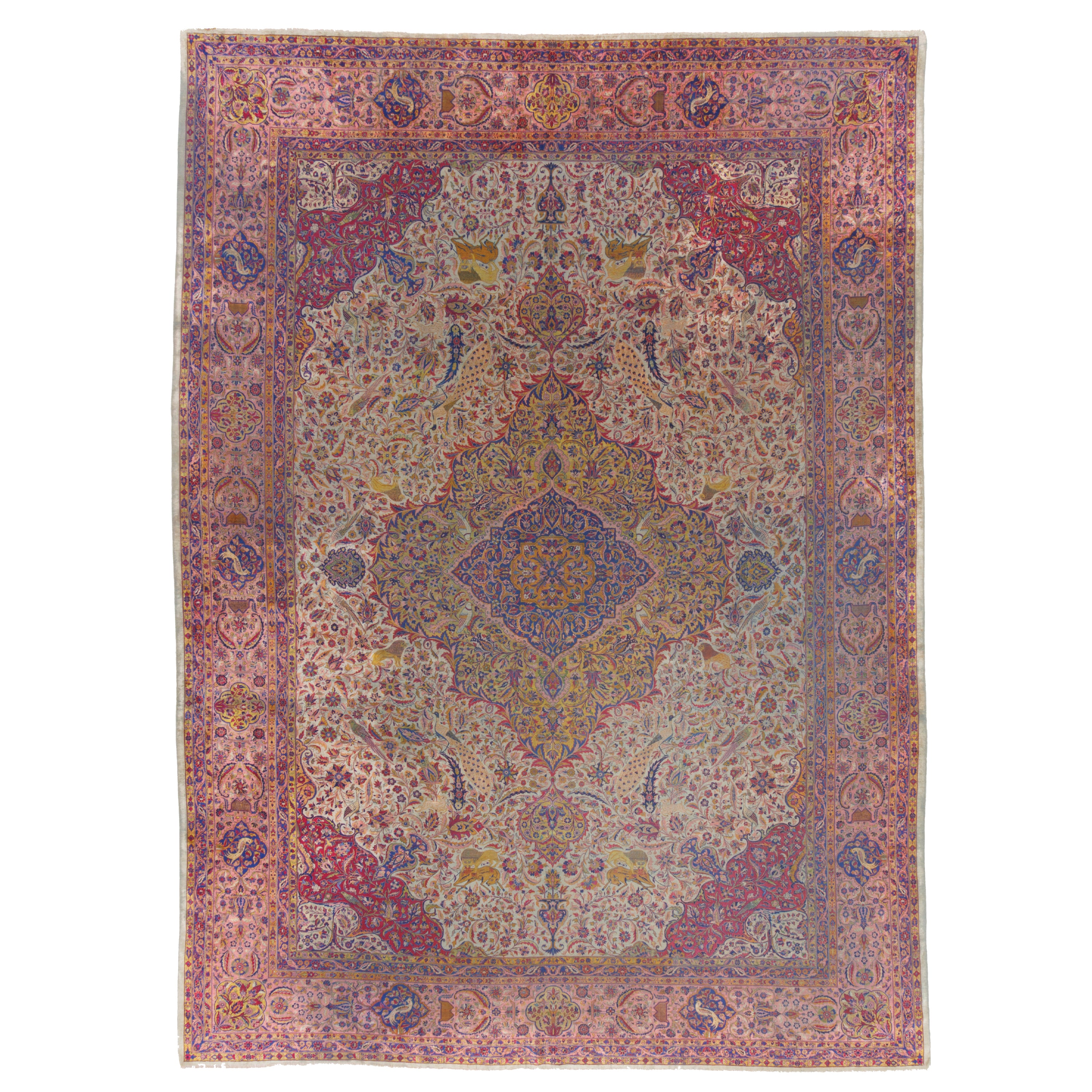 Kashan Handmade Carpet — Lachak Toranj | Full Silk | 300 × 400 cm | SKU 11200109