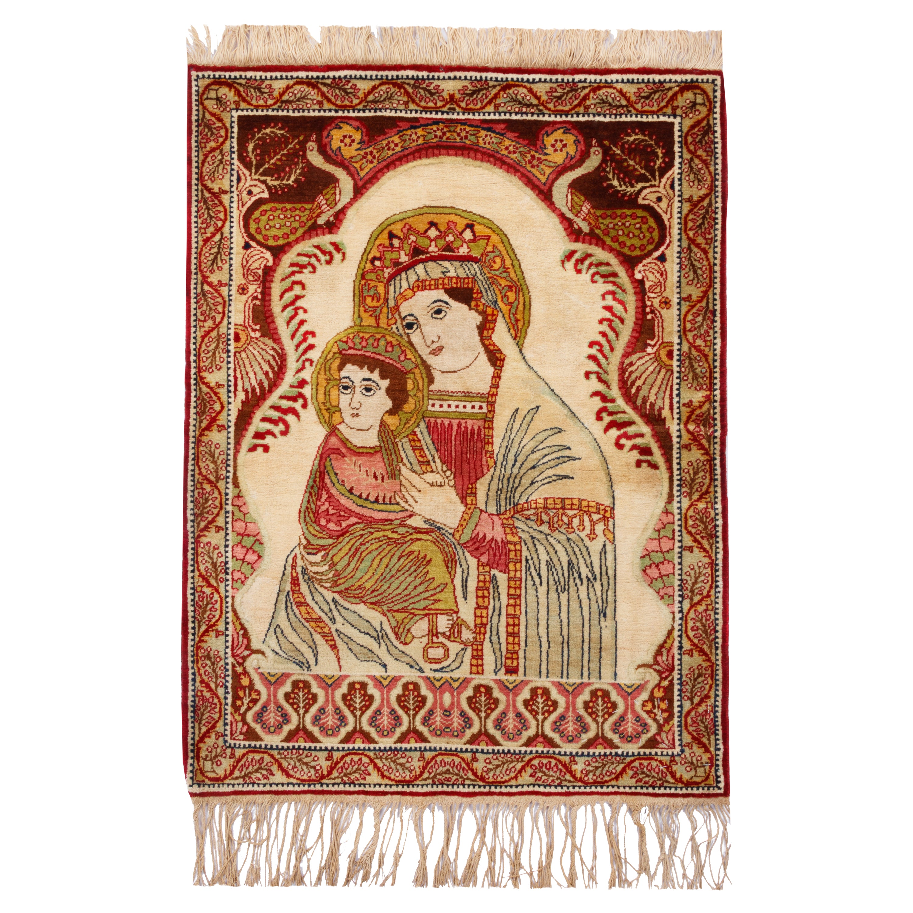سجادة كاشان يدوية - ساراسار | صوف / سداة قطنية | 60 × 80 سم | رمز المنتج 10000073
