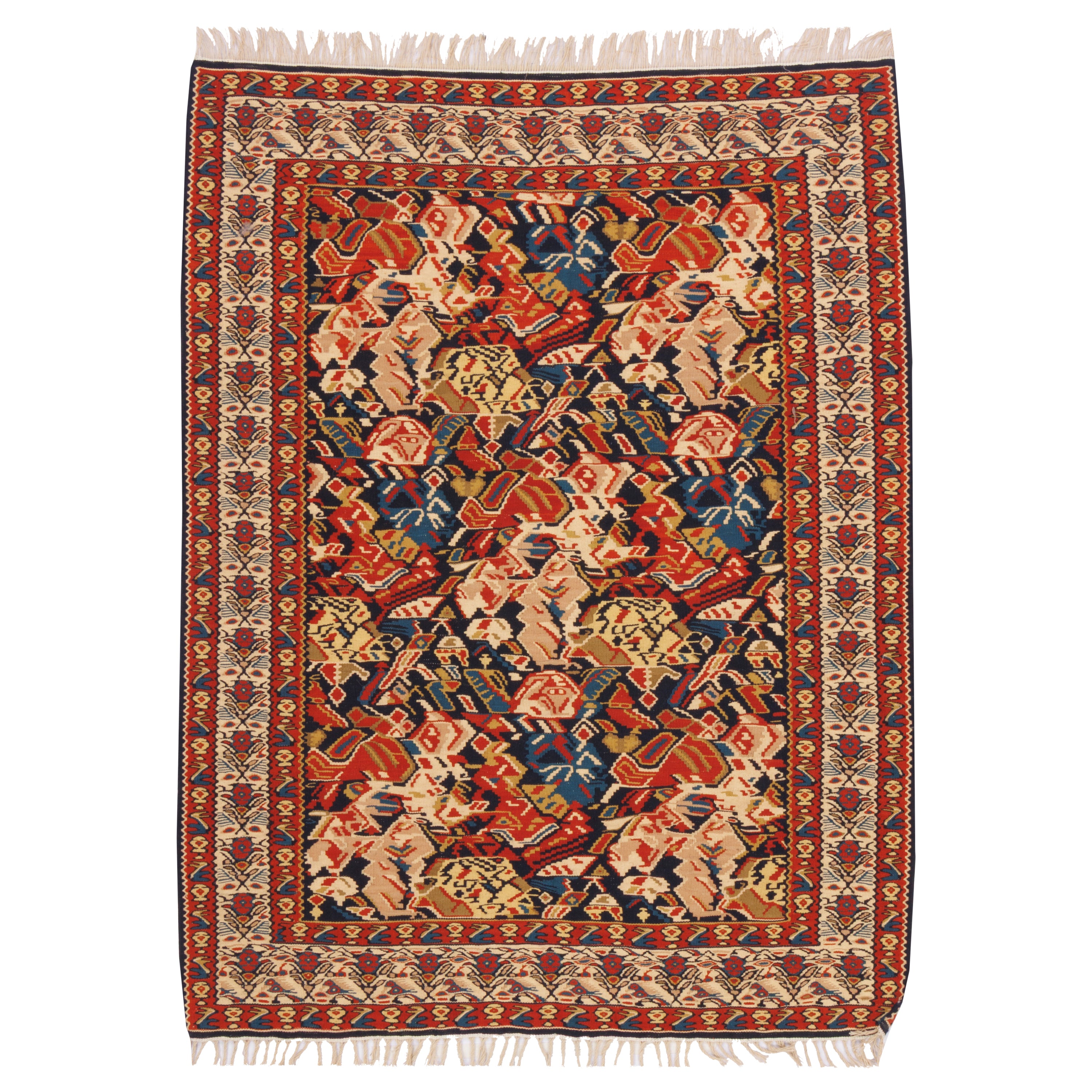 Sirjan Handmade Kilim — Sarasar | Full Wool | 125 × 163 cm | SKU 40201268