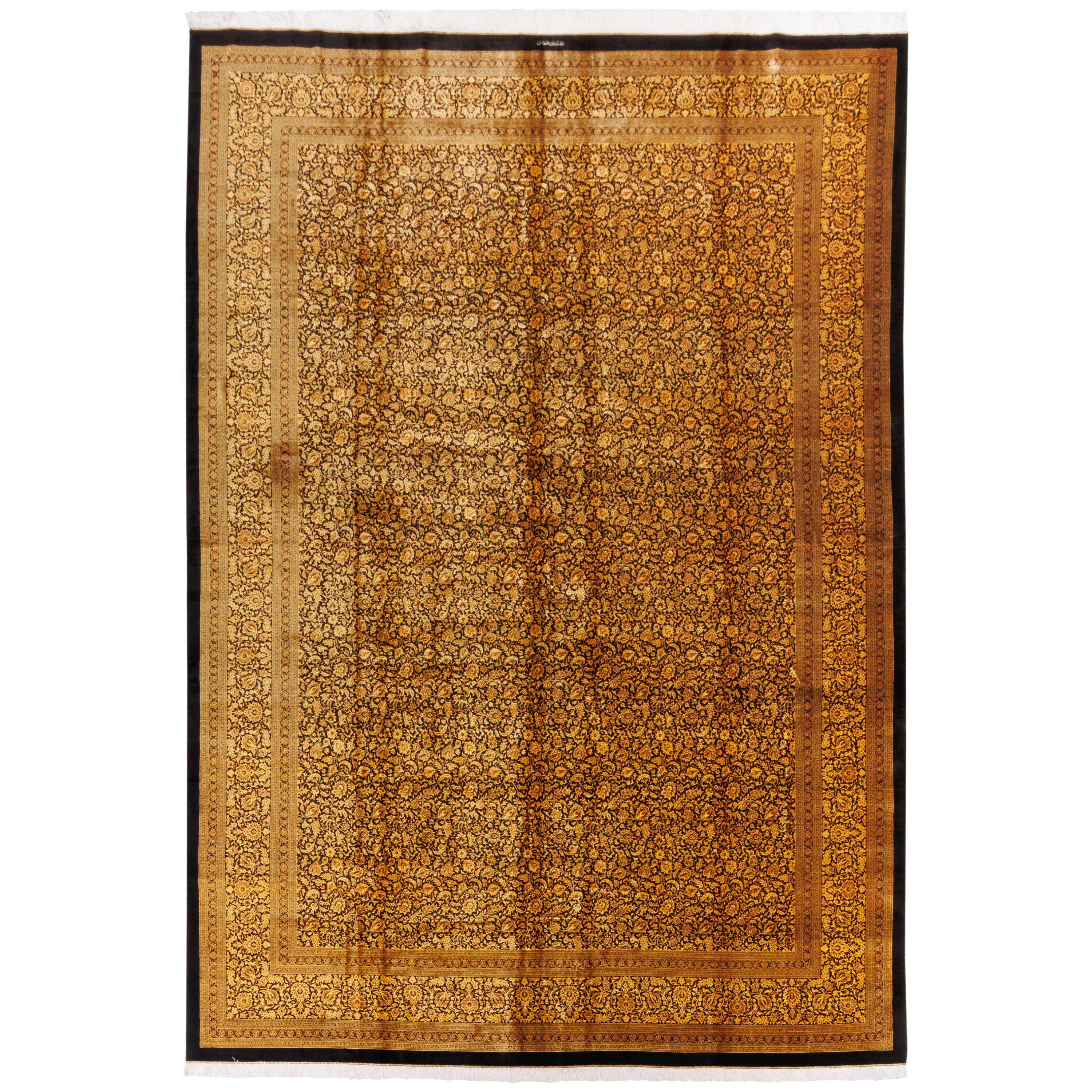 Qom Handmade Carpet — Afshan | Full Silk | 351 × 496 cm | SKU 11700738