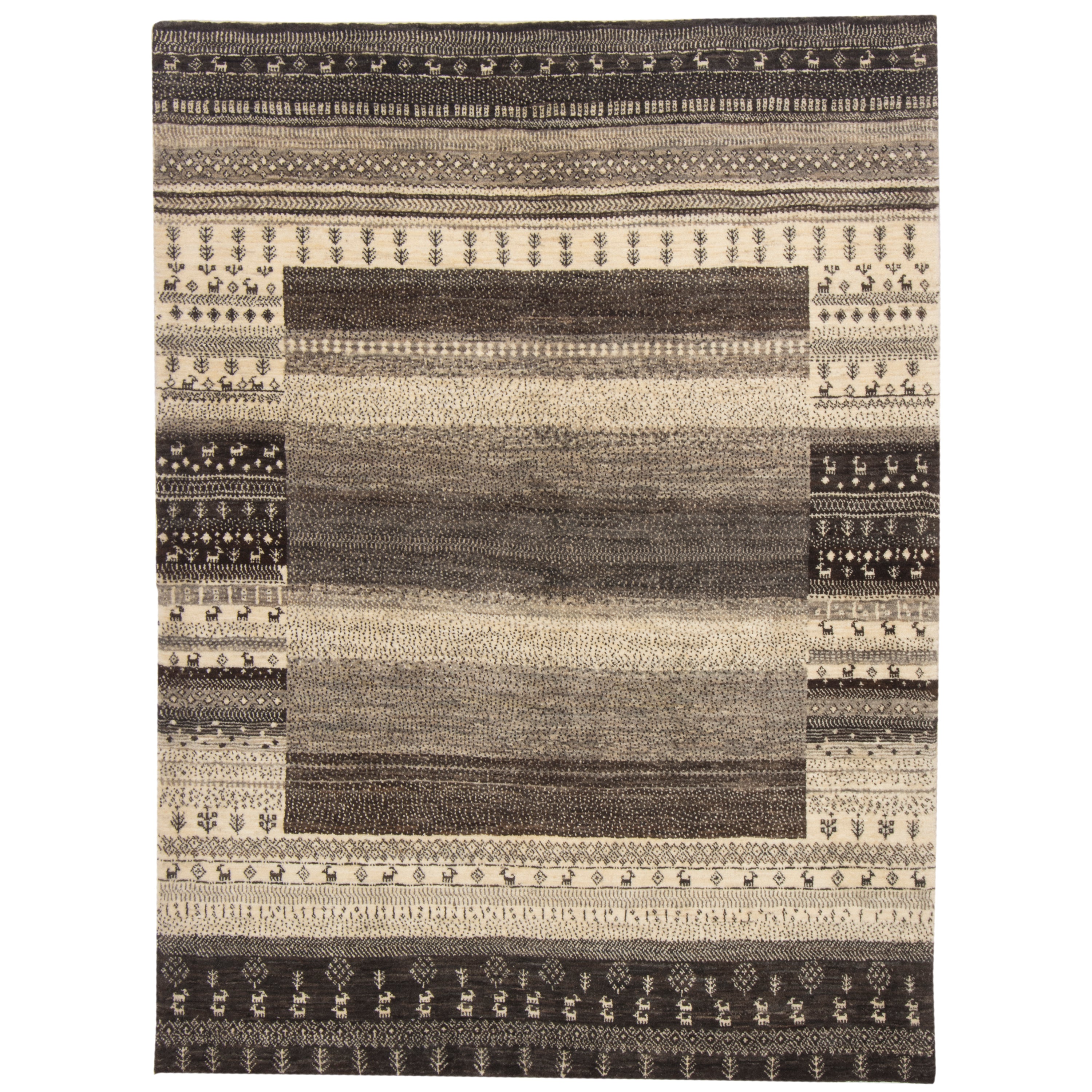 Shiraz Handmade Gabbeh — Sarasar | Full Wool | 159 × 213 cm | SKU 50301165