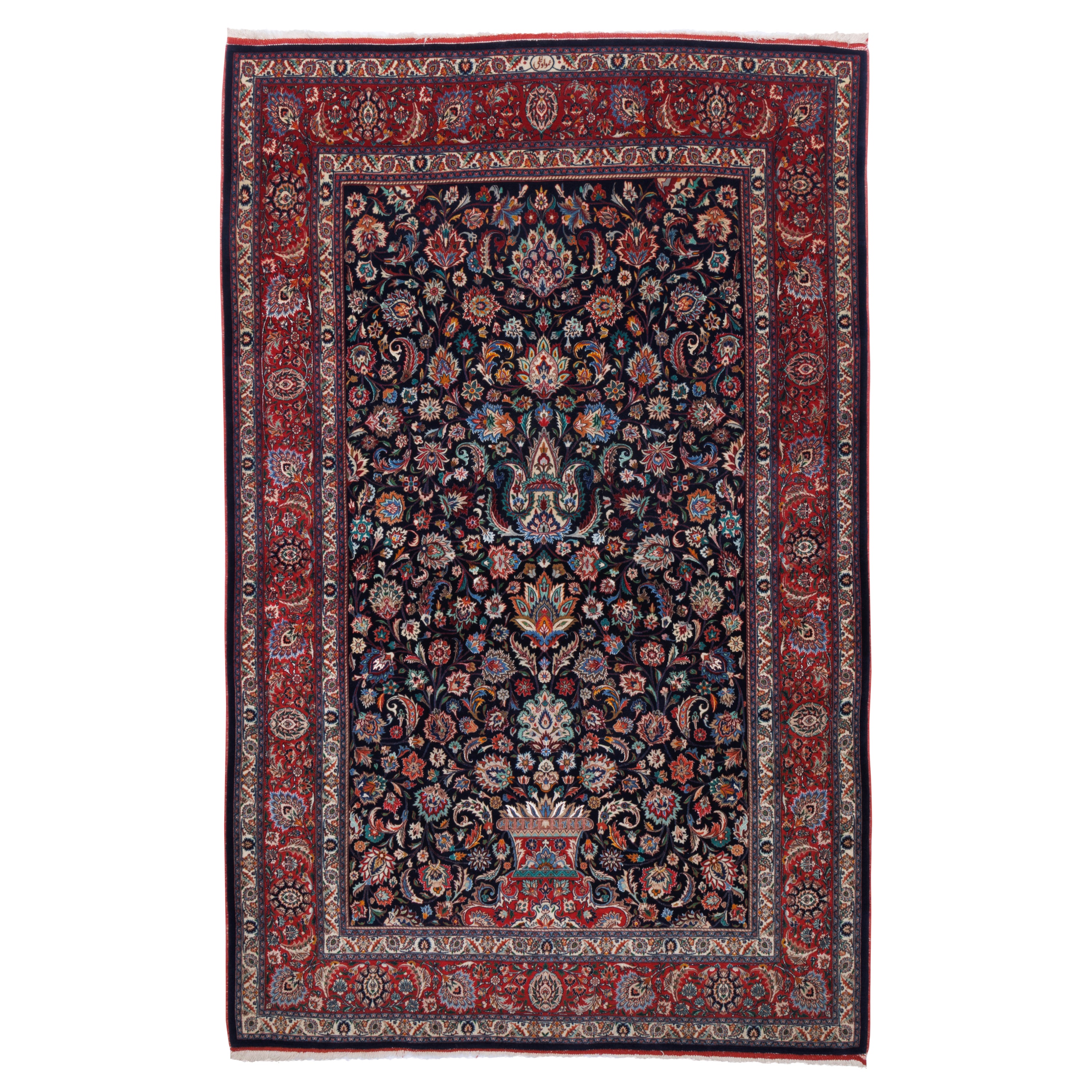 Mashhad Handmade Carpet — Sarasar | Silk Pile / Silk Warp | 150 × 220 cm | SKU 10300053