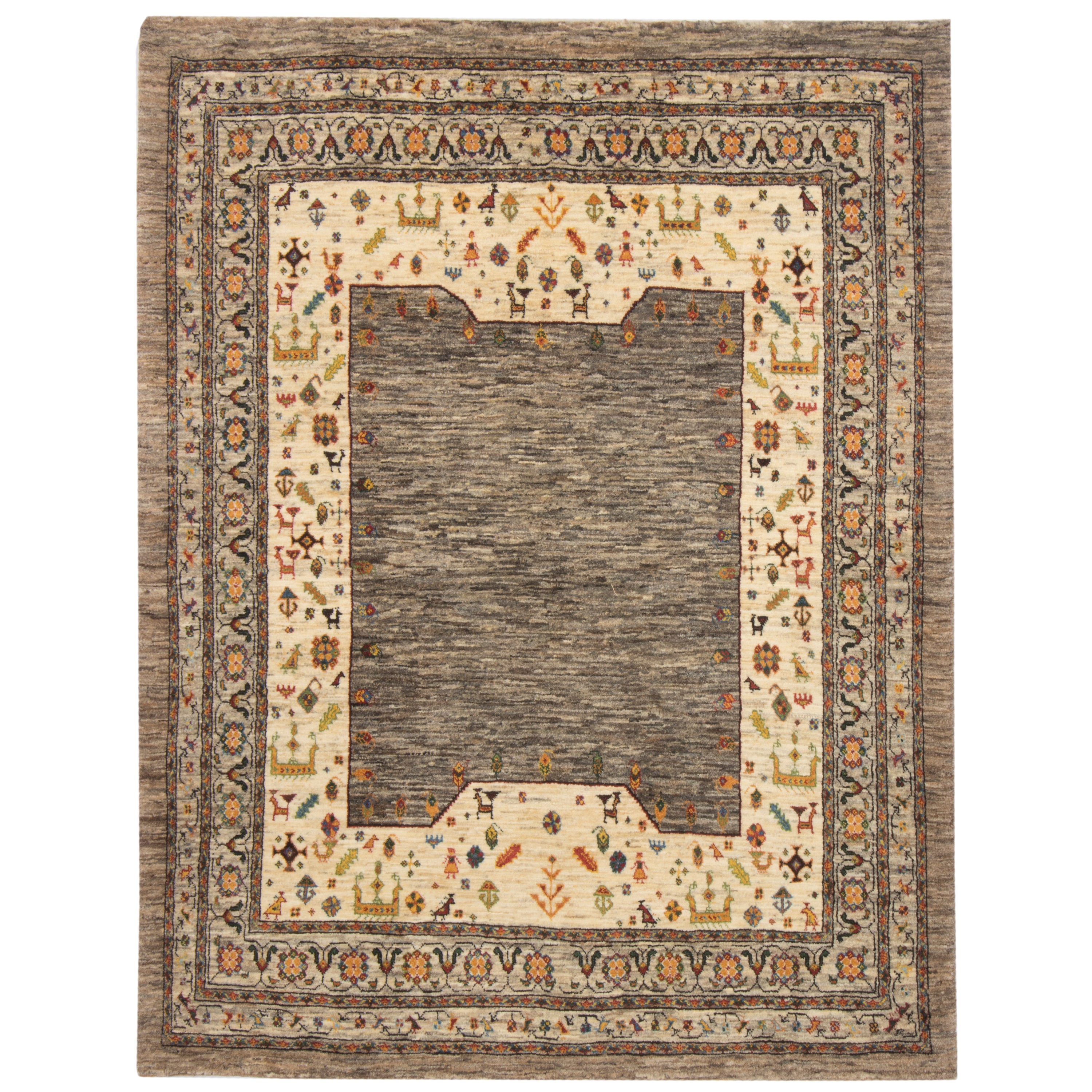 Shiraz Handmade Gabbeh — Sarasar | Full Wool | 158 × 205 cm | SKU 50301147