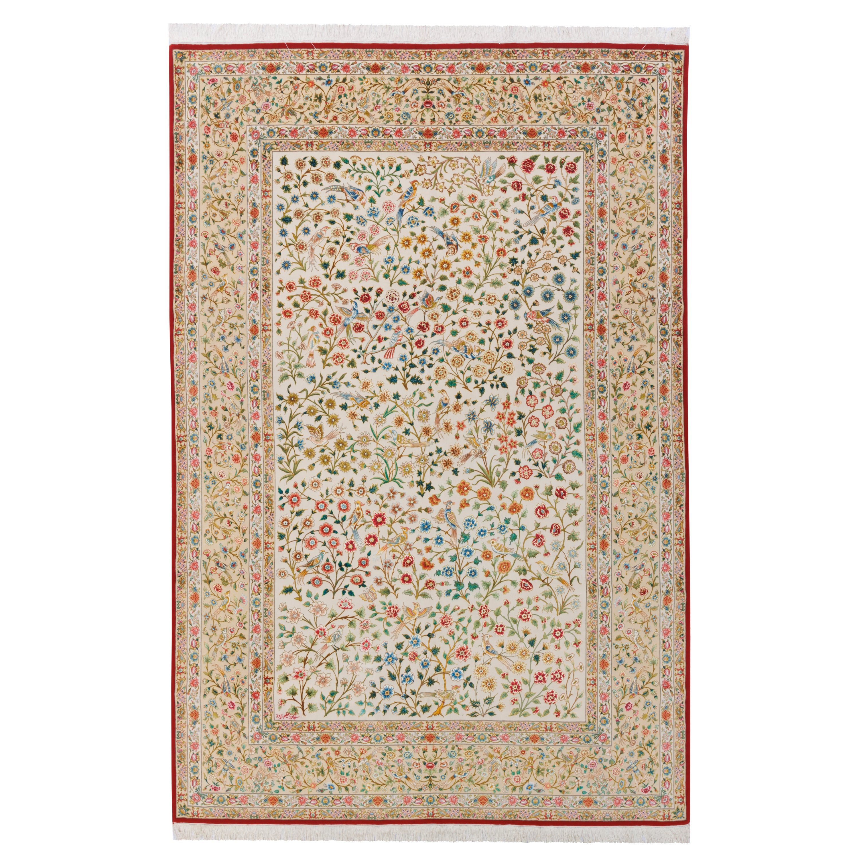 سجاد تبريز يدوي — سرسار | خيط الحرير / أساس من الحرير | 200 × 300 سم | رمز المنتج 10600111