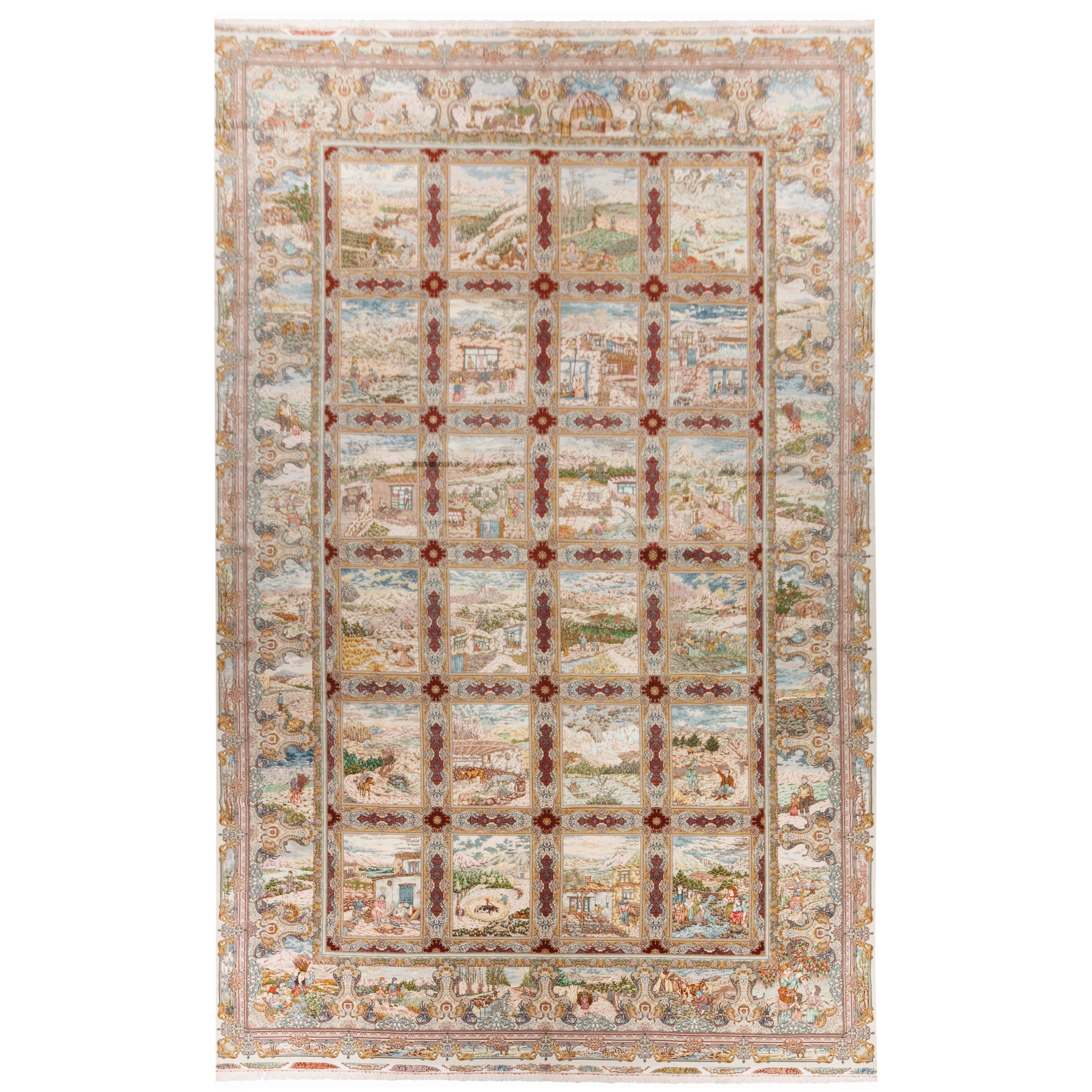 Tabriz Handmade Carpet — Kheshti | Silk Pile / Silk Warp | 500 × 800 cm | SKU 14000757
