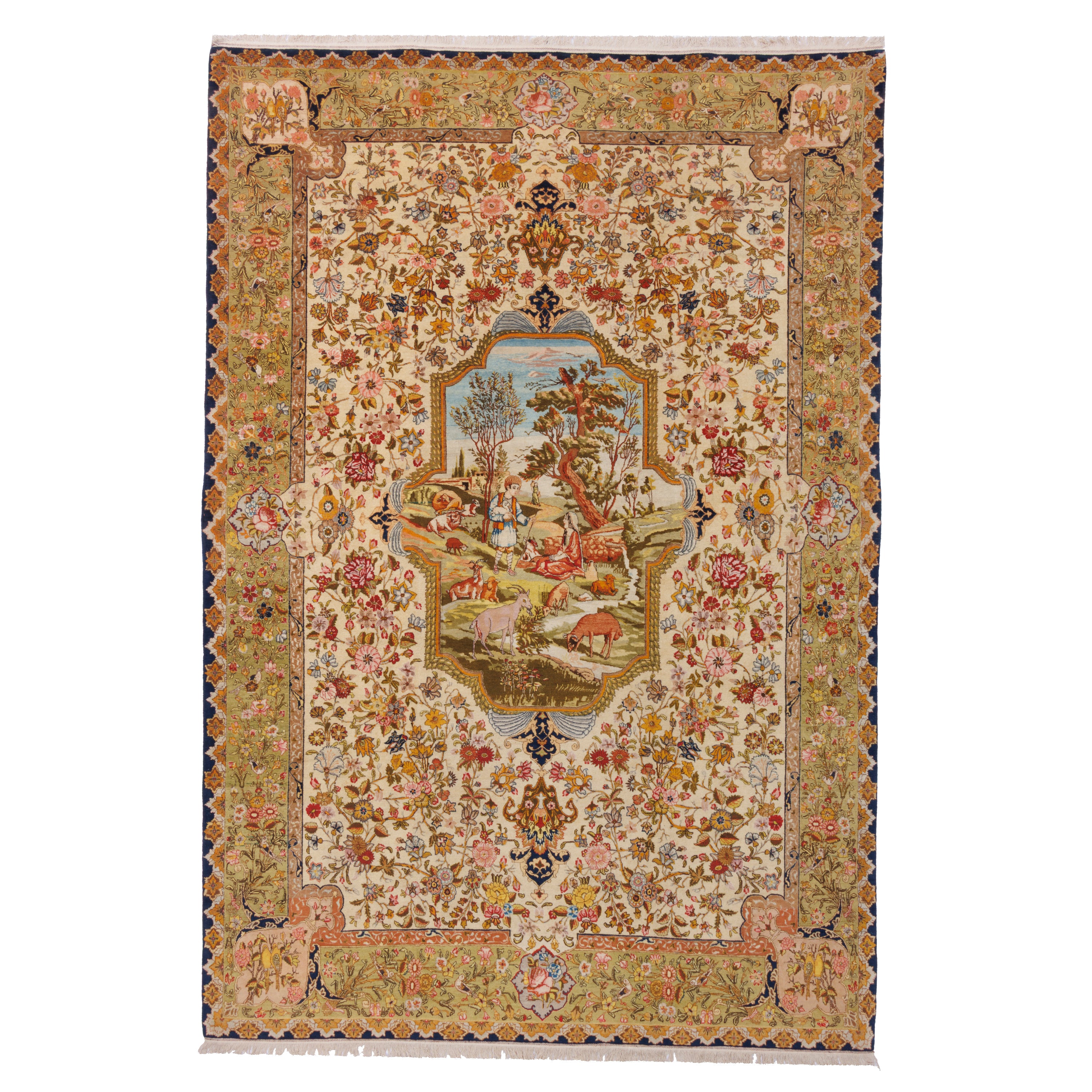 سجادة تبريز يدوية — ساراسار | صوف / سداة قطنية | 238 × 348 سم | رمز المنتج 10800091