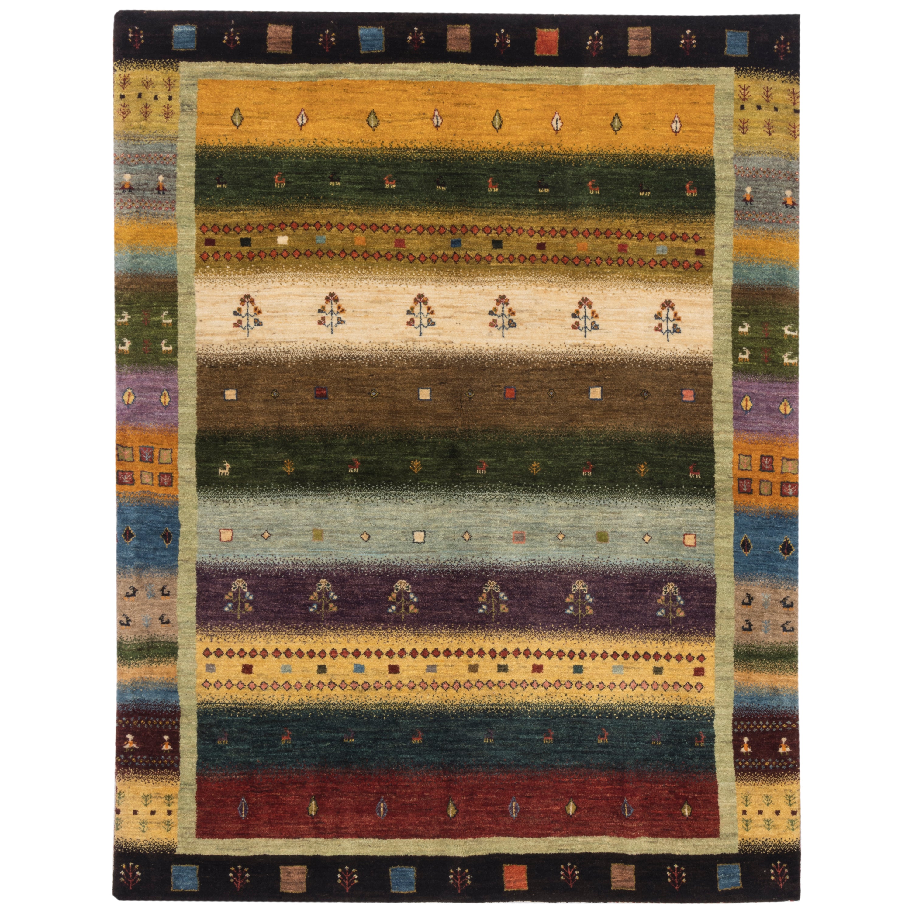 Shiraz Handmade Gabbeh — Sarasar | Full Wool | 154 × 200 cm | SKU 50301148