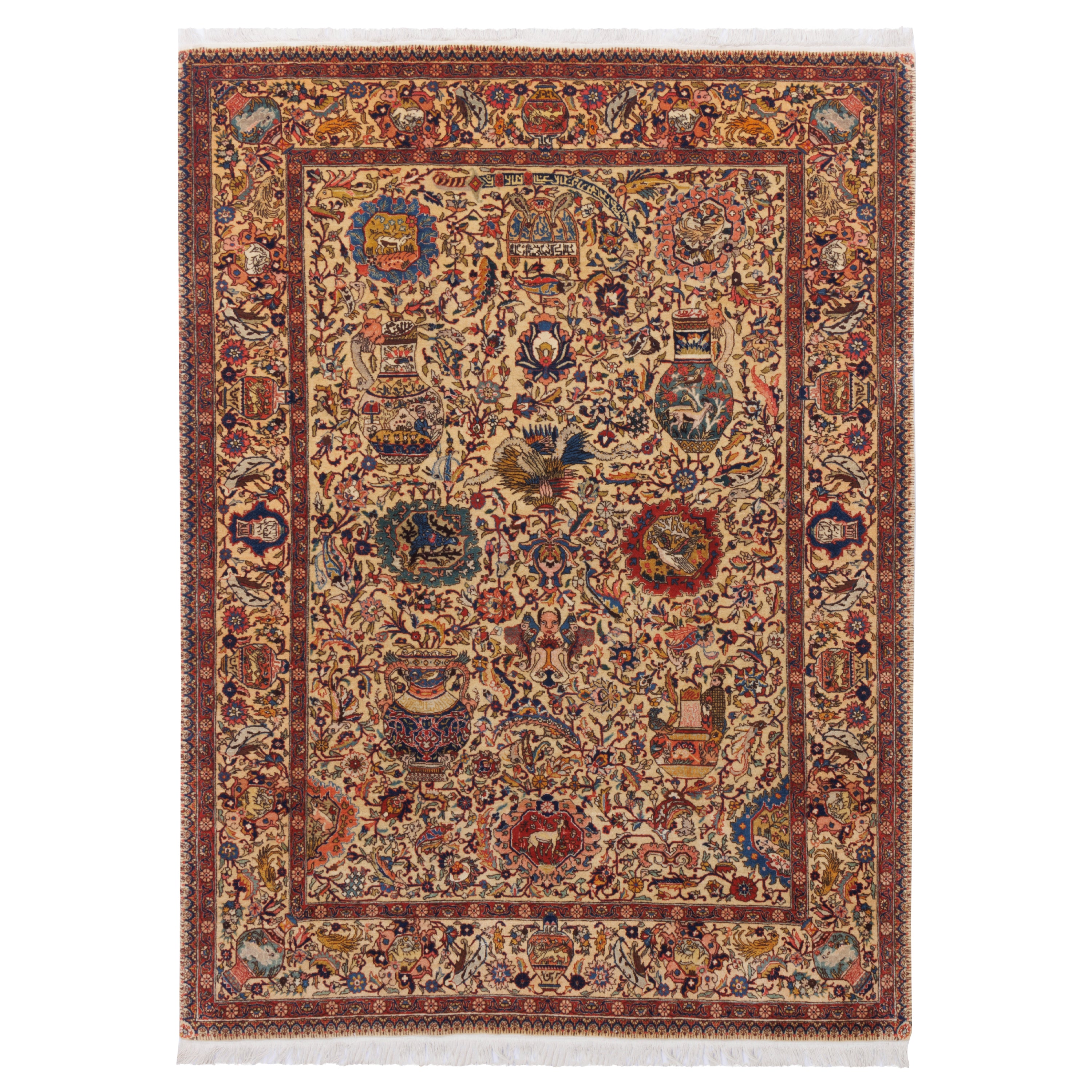 سجادة تبريز يدوية — ساراسار | صوف / قطن | 135 × 185 سم | رمز المنتج 10200055