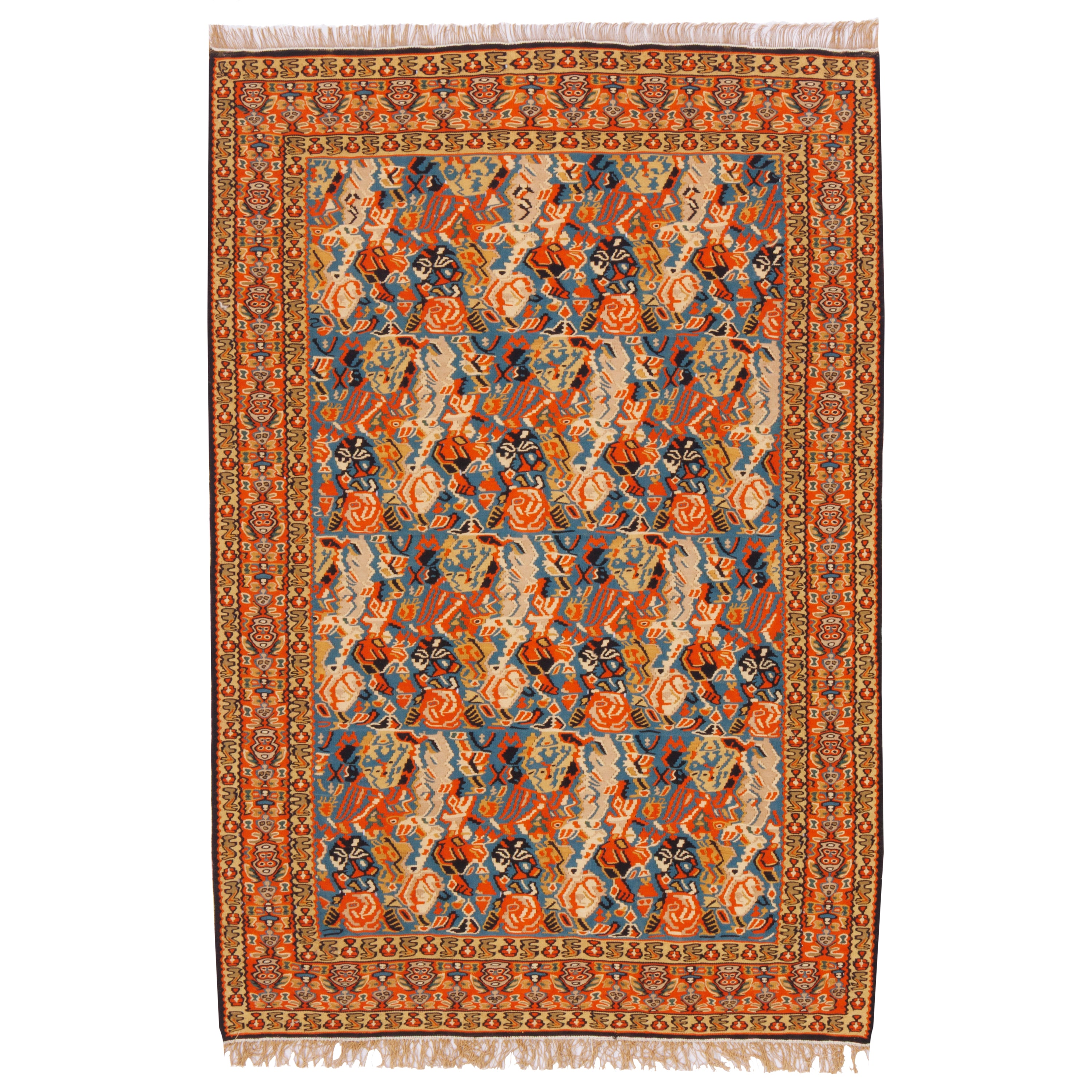 Sirjan Handmade Kilim — Sarasar | Full Wool | 105 × 155 cm | SKU 40101246
