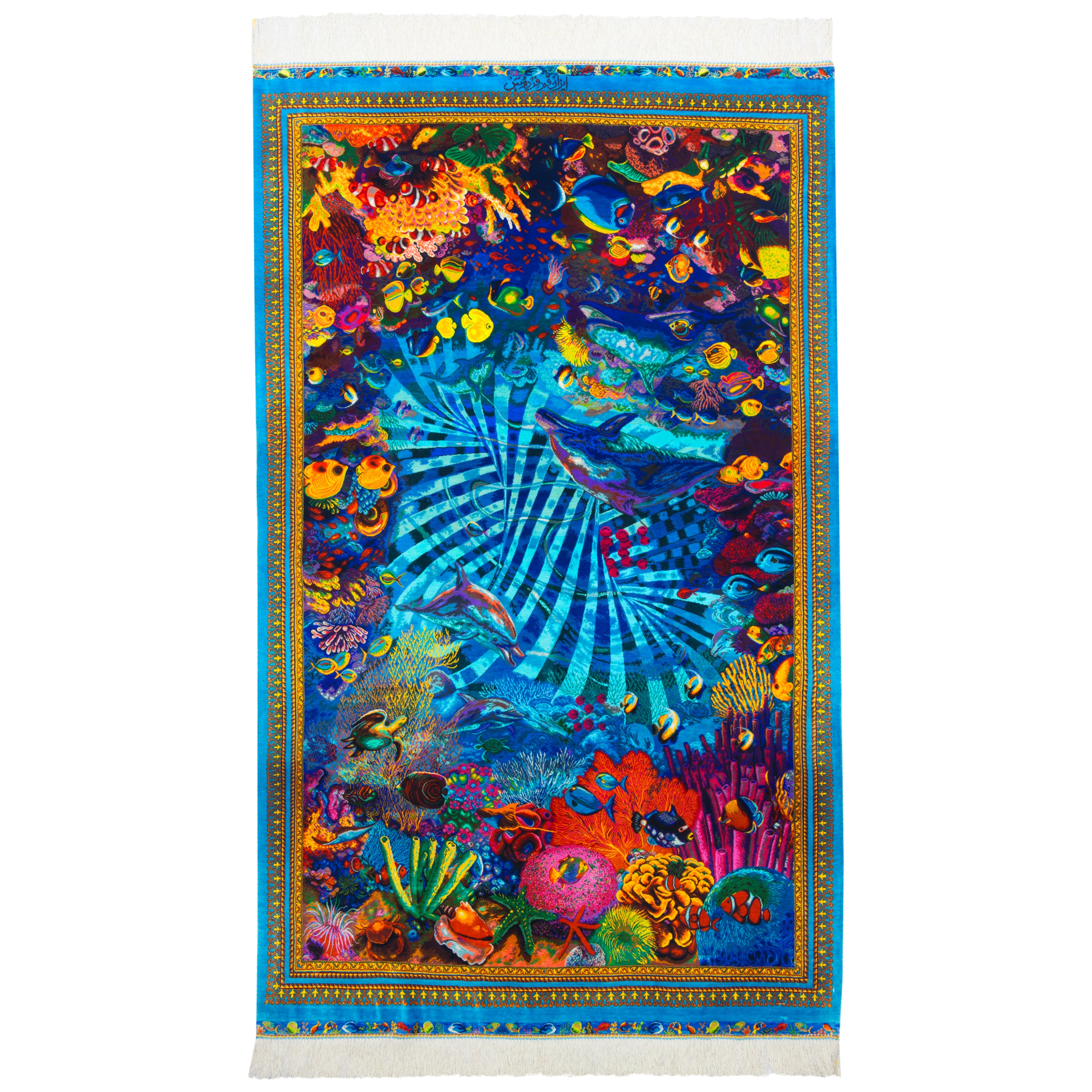 Qom Handmade Carpet — Sarasar | Full Silk | 100 × 163 cm | SKU 10100199