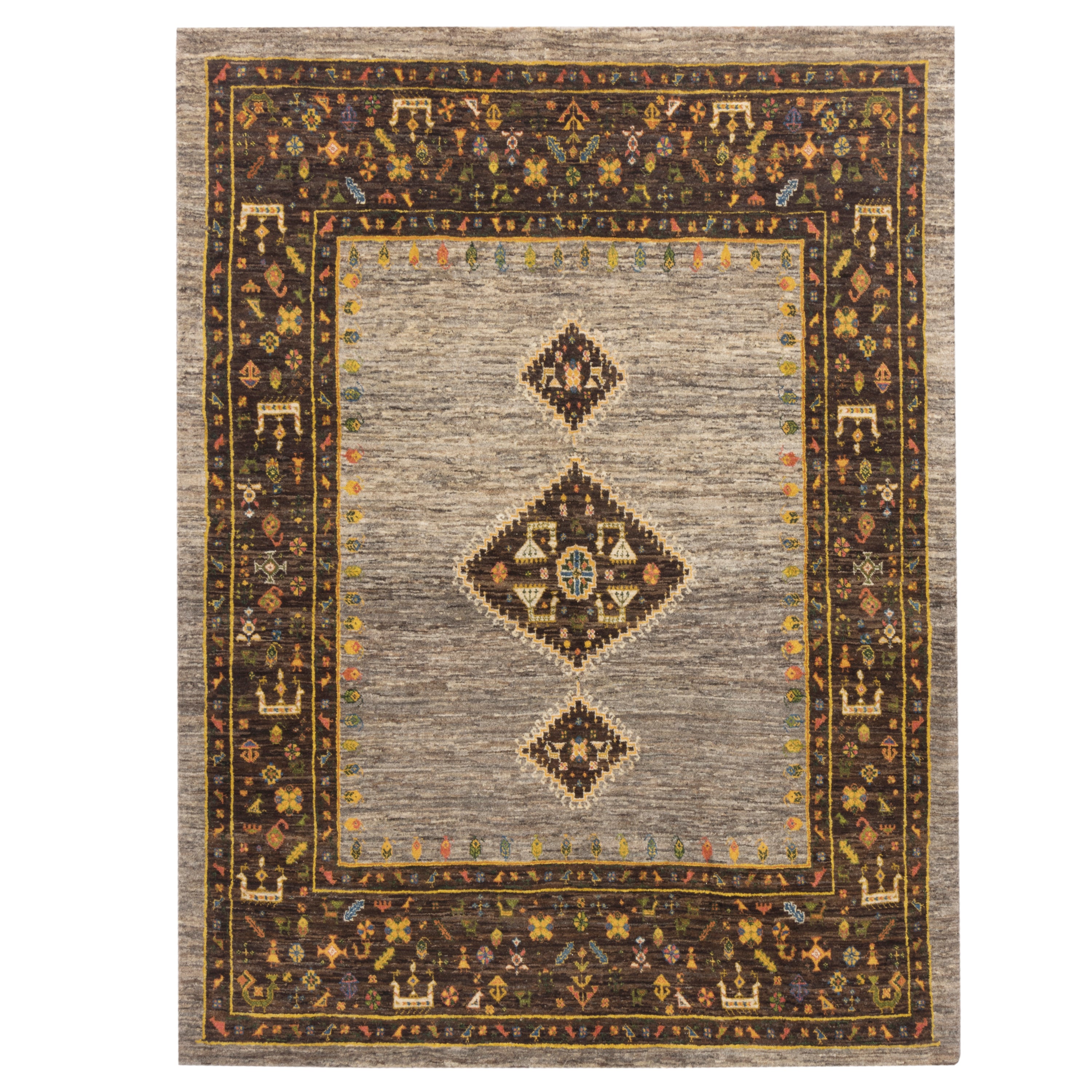 جاجيم شيراز مصنوع يدويًا - طرنج دار | صوف بالكامل | 157 × 209 سم | SKU 50301158