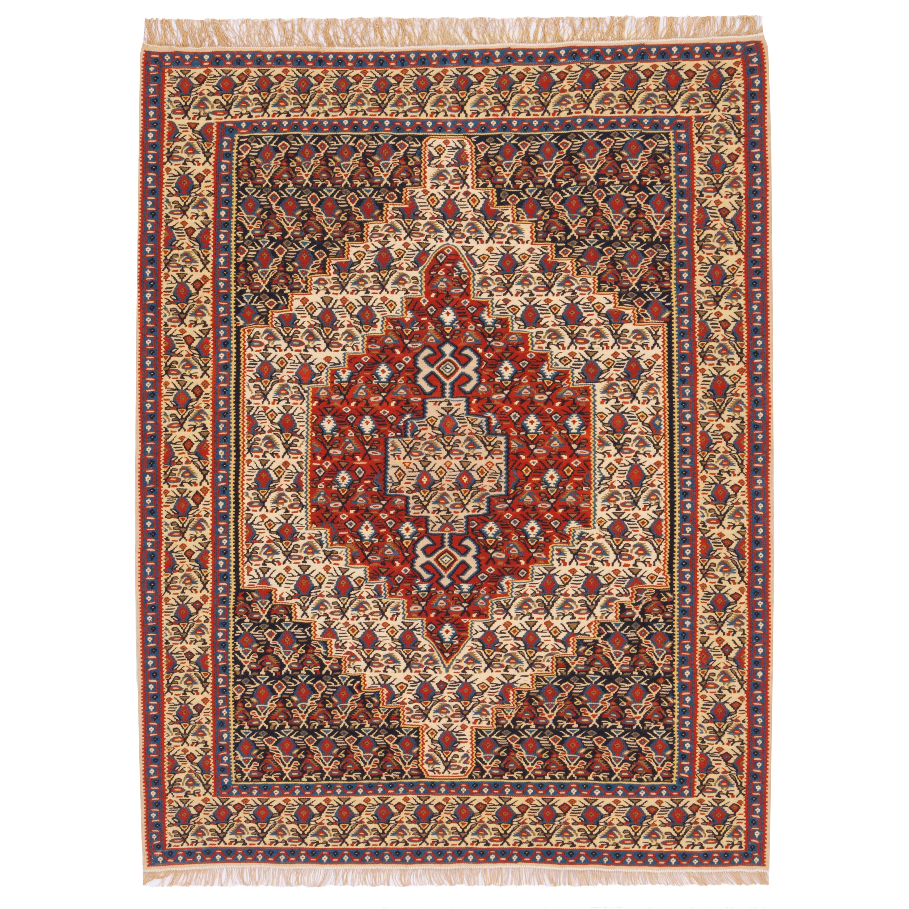 Sirjan Handmade Kilim — Sarasar | Full Wool | 123 × 160 cm | SKU 40101223