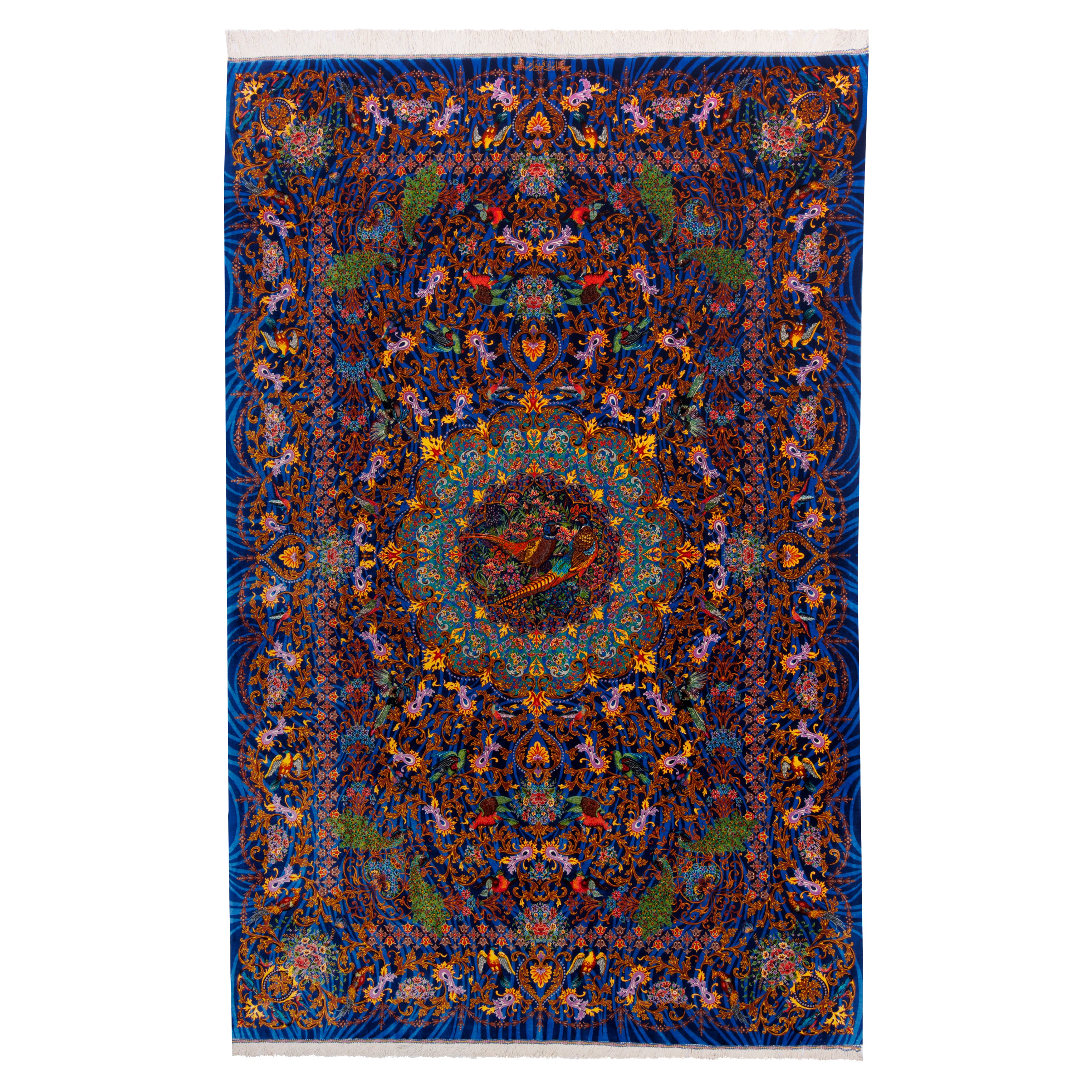سجادة قم يدوية — لشك ترنج | حرير بالكامل | 194 × 303 سم | SKU 10501075