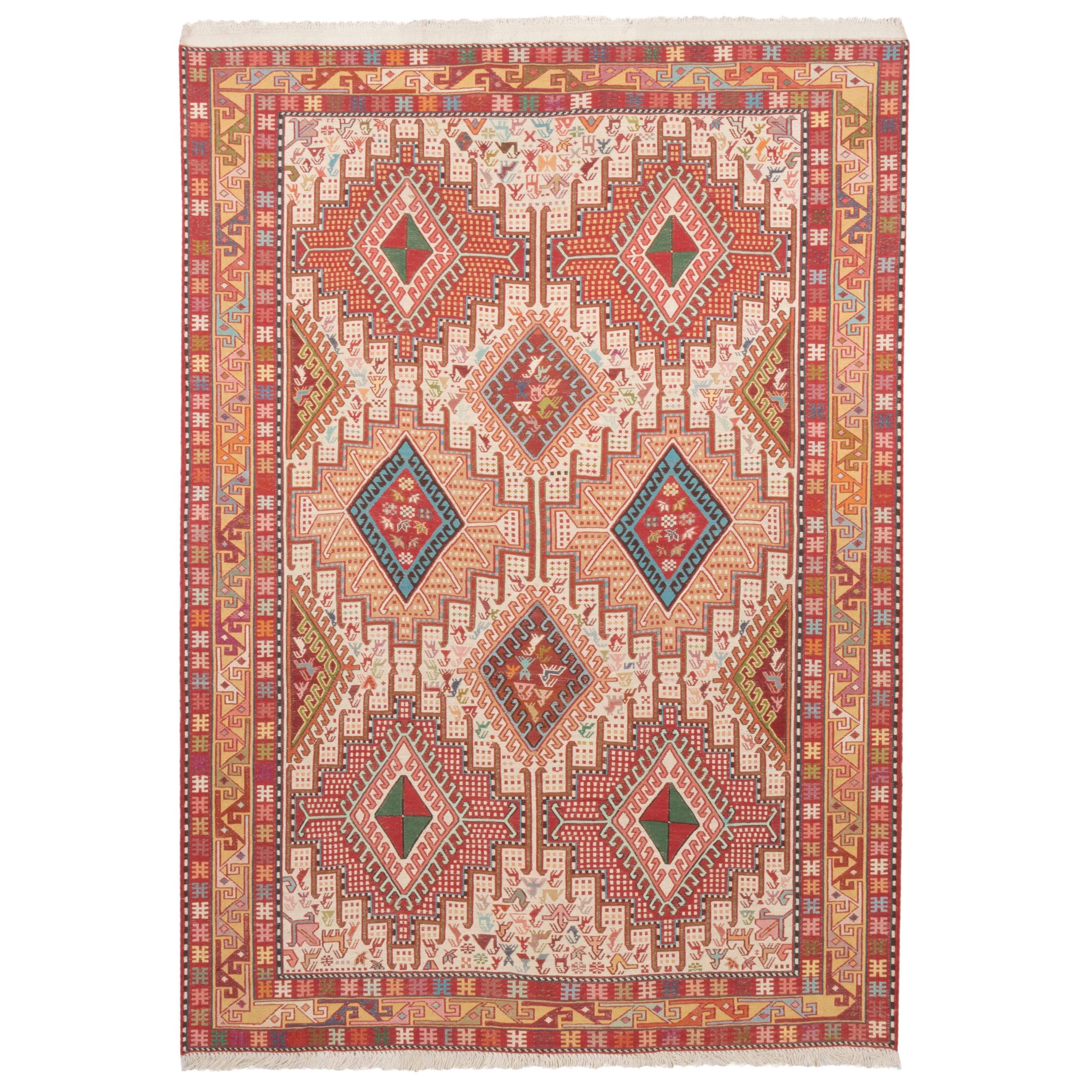 Sirjan Handmade Kilim — Sarasar | Full Wool | 112 × 159 cm | SKU 40101194