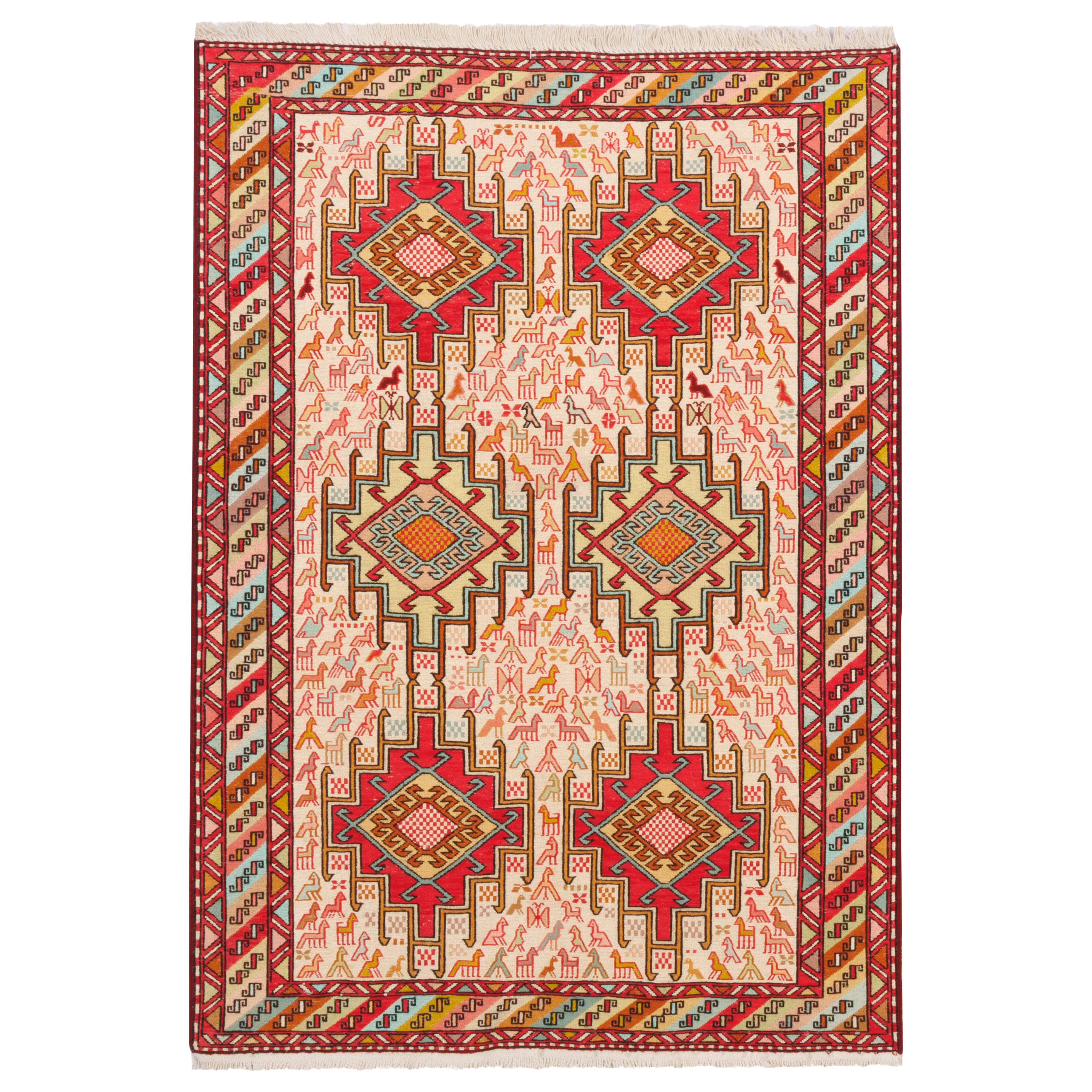 Sirjan Handmade Kilim — Sarasar | Full Wool | 100 × 143 cm | SKU 40101240