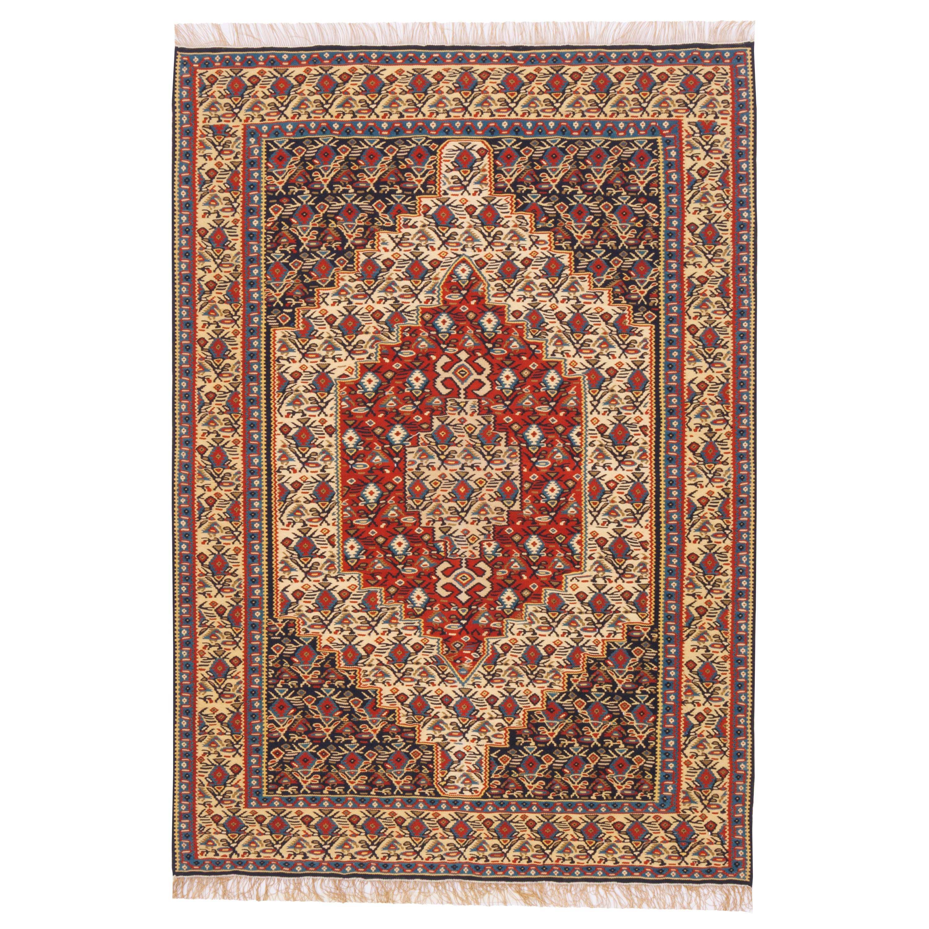 Sirjan Handmade Kilim — Toranj-dar | Full Wool | 117 × 167 cm | SKU 40101217