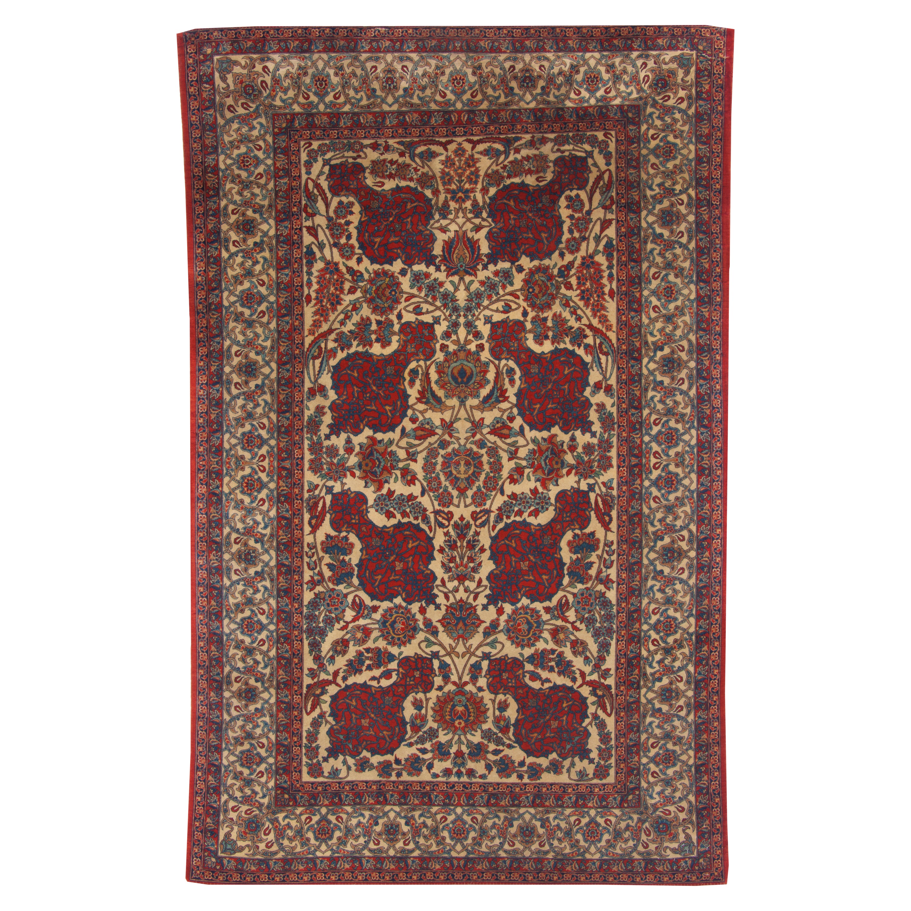 Isfahan Handmade Carpet — Sarasar | Wool / Cotton Warp | 132 × 210 cm | SKU 10200014