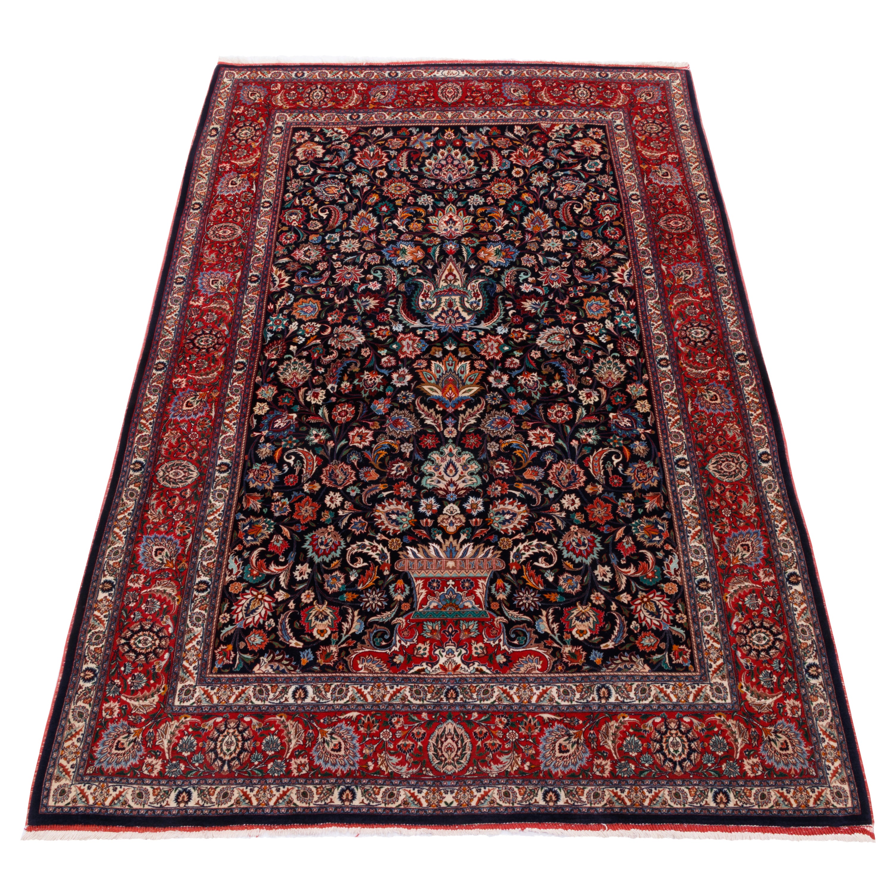 Mashhad Handmade Carpet — Sarasar | Silk Pile / Silk Warp | 150 × 220 cm | SKU 10300053