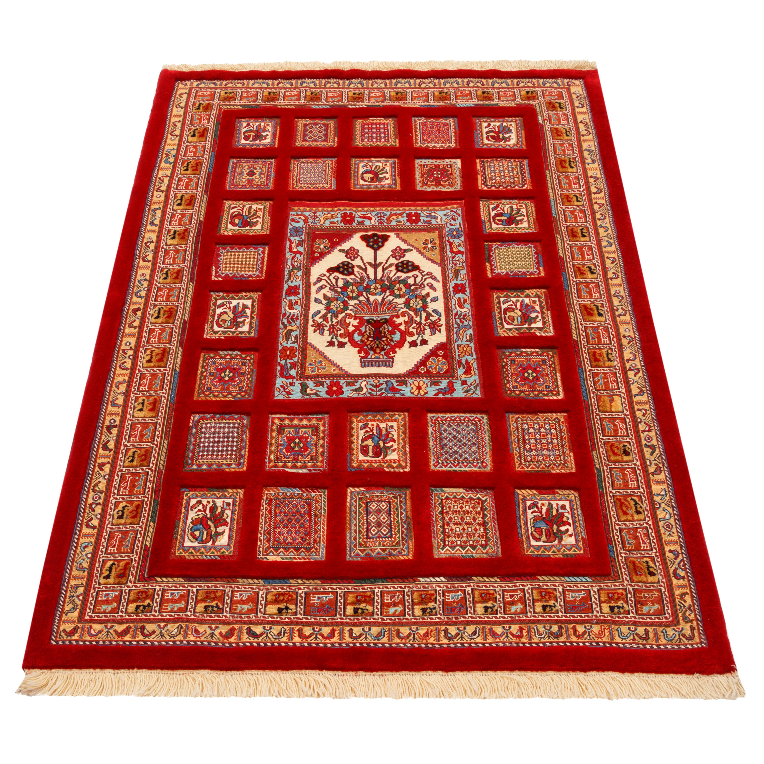 سجادة كيليم سرجان المصنوعة يدويًا — خشتي | صوف بالكامل | 112 × 160 سم | SKU 40100286