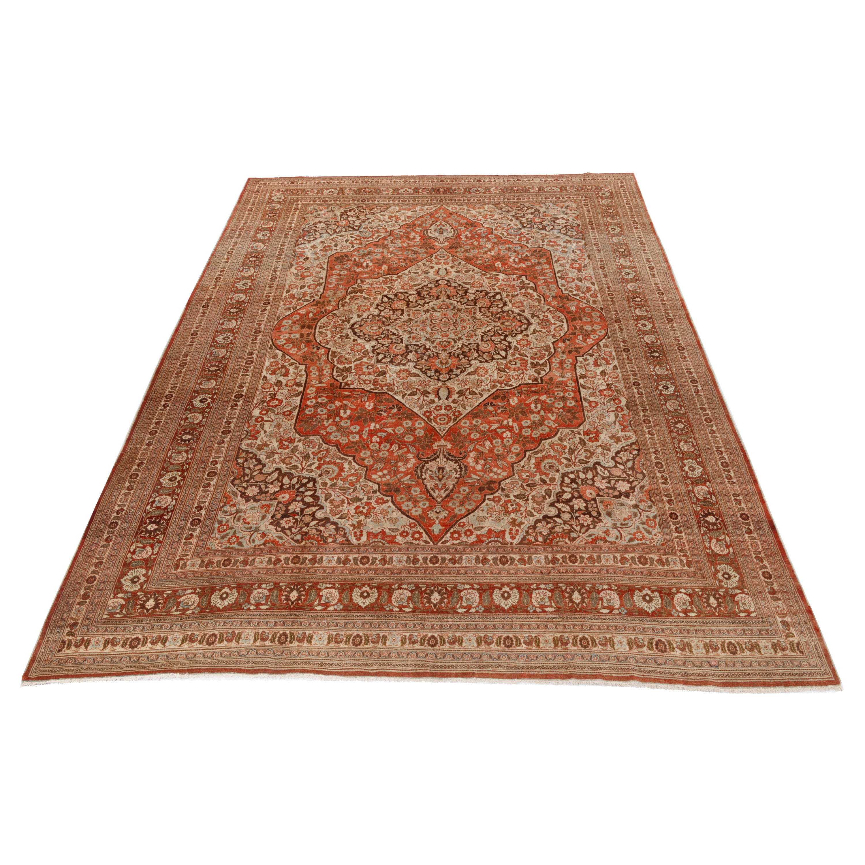 سجادة تبريز يدوية — لشك ترنج | صوف / سداة قطنية | 335 × 462 سم | SKU 11500129