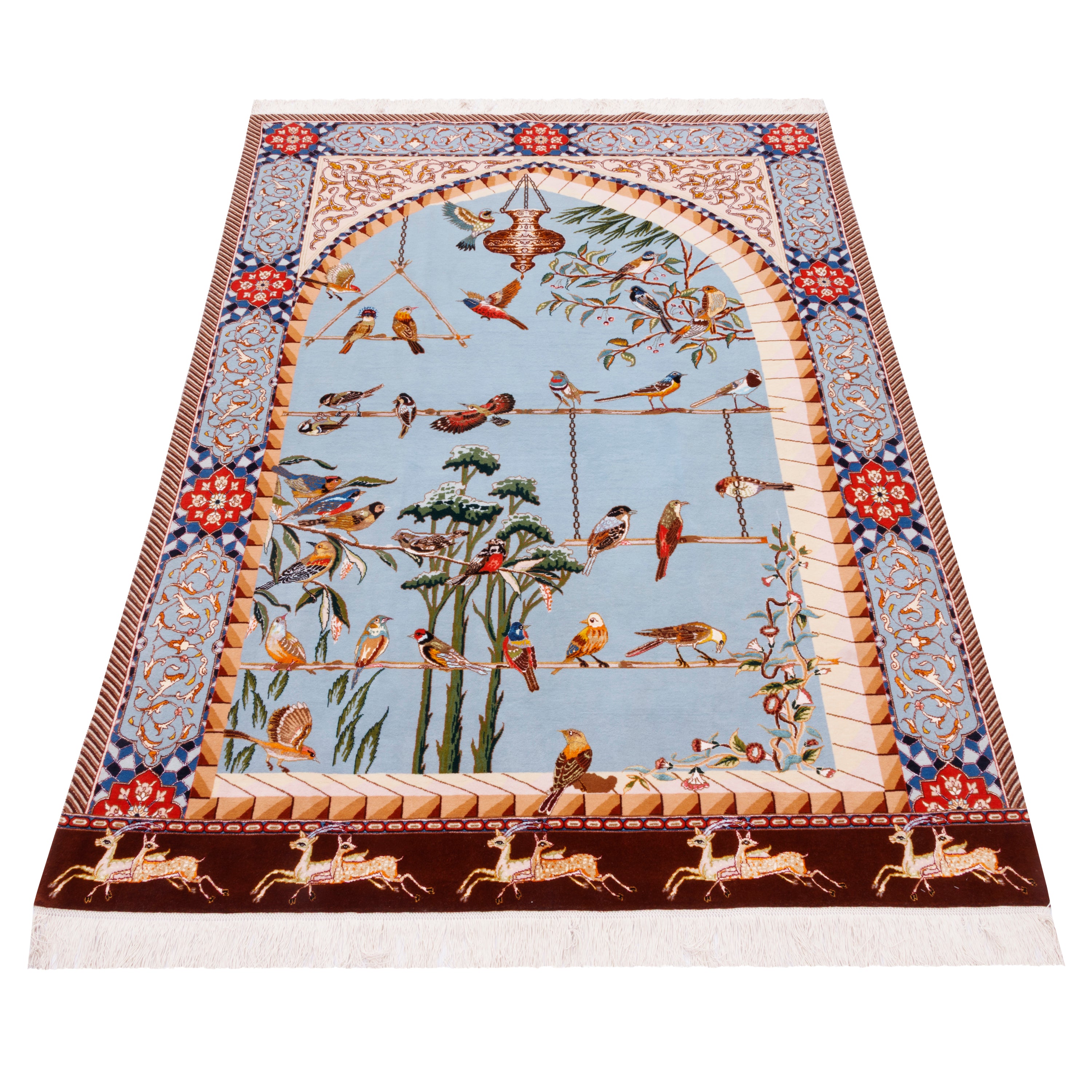 Tabriz Handmade Carpet — Mehrabi | Silk Pile / Silk Warp | 150 × 205 cm | SKU 10300046