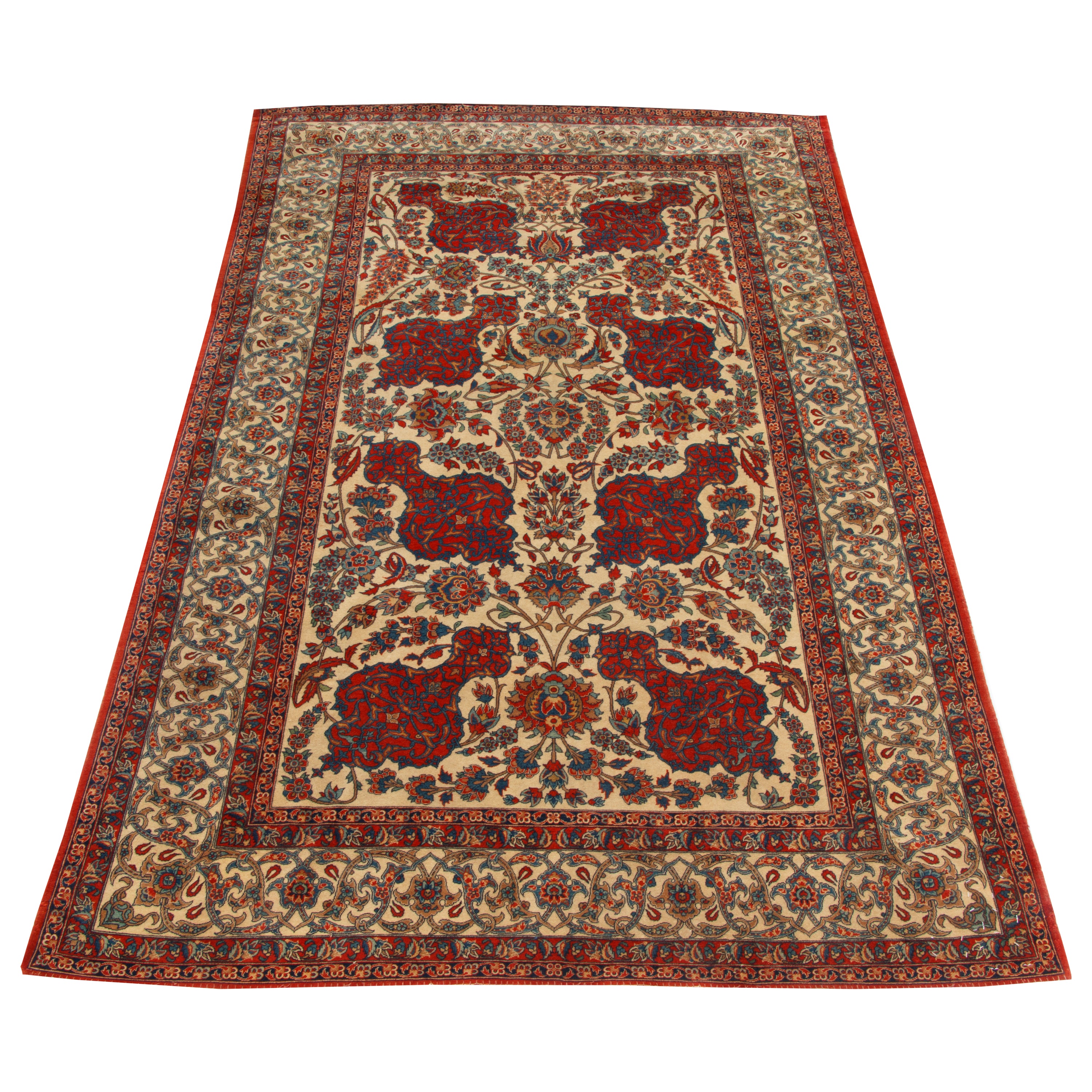 Isfahan Handmade Carpet — Sarasar | Wool / Cotton Warp | 132 × 210 cm | SKU 10200014