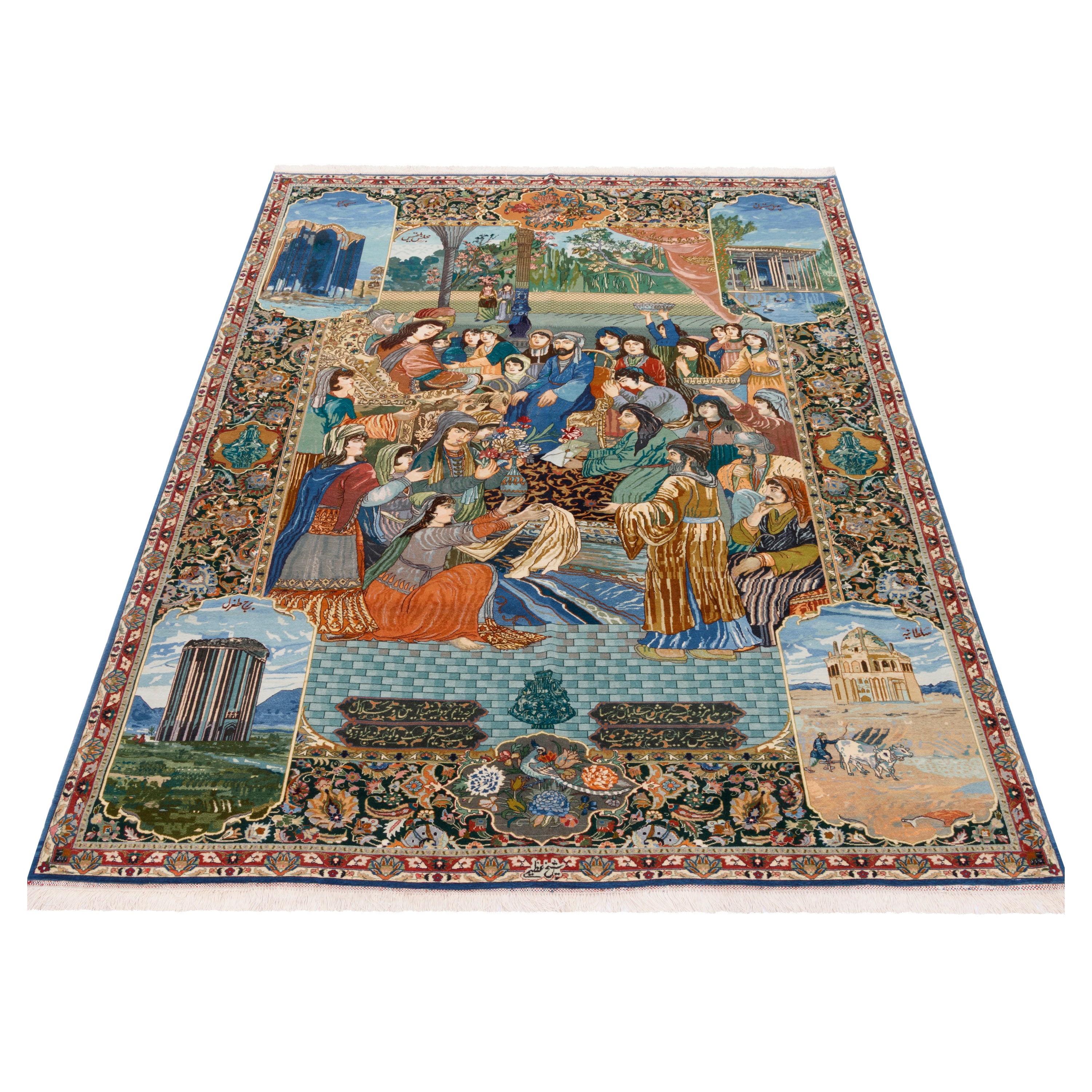 سجادة تبريز يدوية — ساراسار | خيوط حرير / سدى قطن | 200 × 280 سم | رمز المنتج 10500080