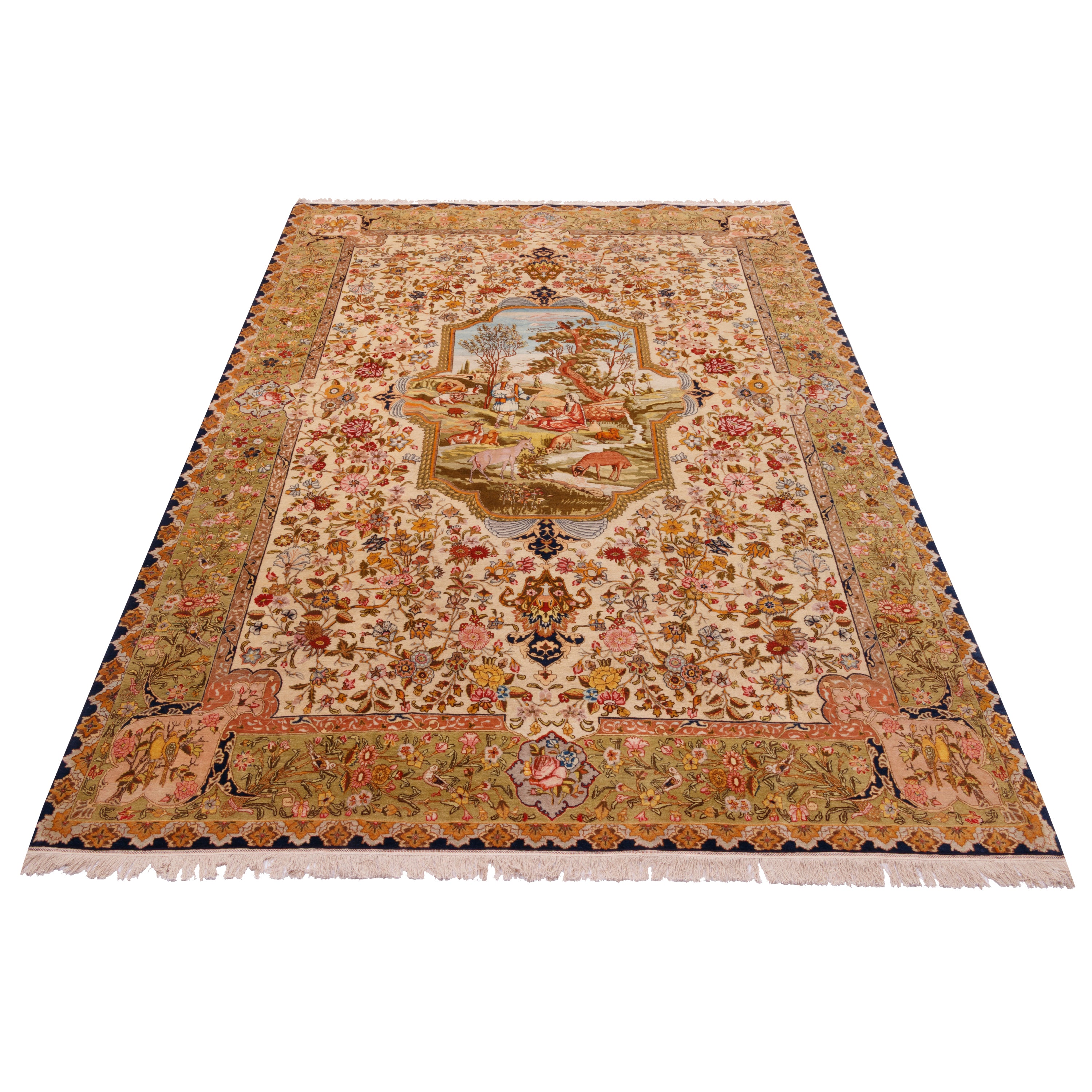 سجادة تبريز يدوية — ساراسار | صوف / سداة قطنية | 238 × 348 سم | رمز المنتج 10800091