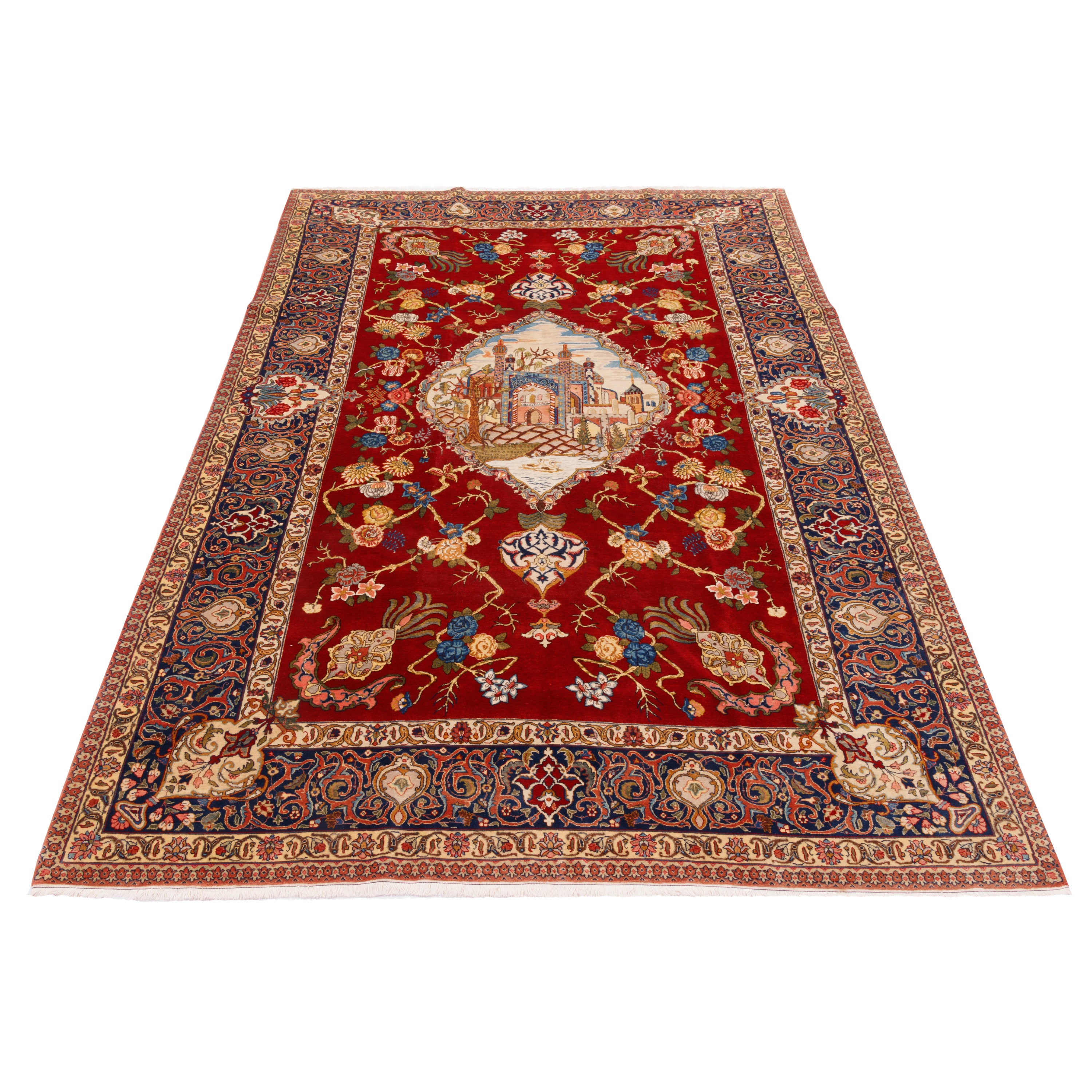 سجادة تبريز يدوية — ترنج دار | صوف / سدى قطن | 195 × 290 سم | SKU 10500058