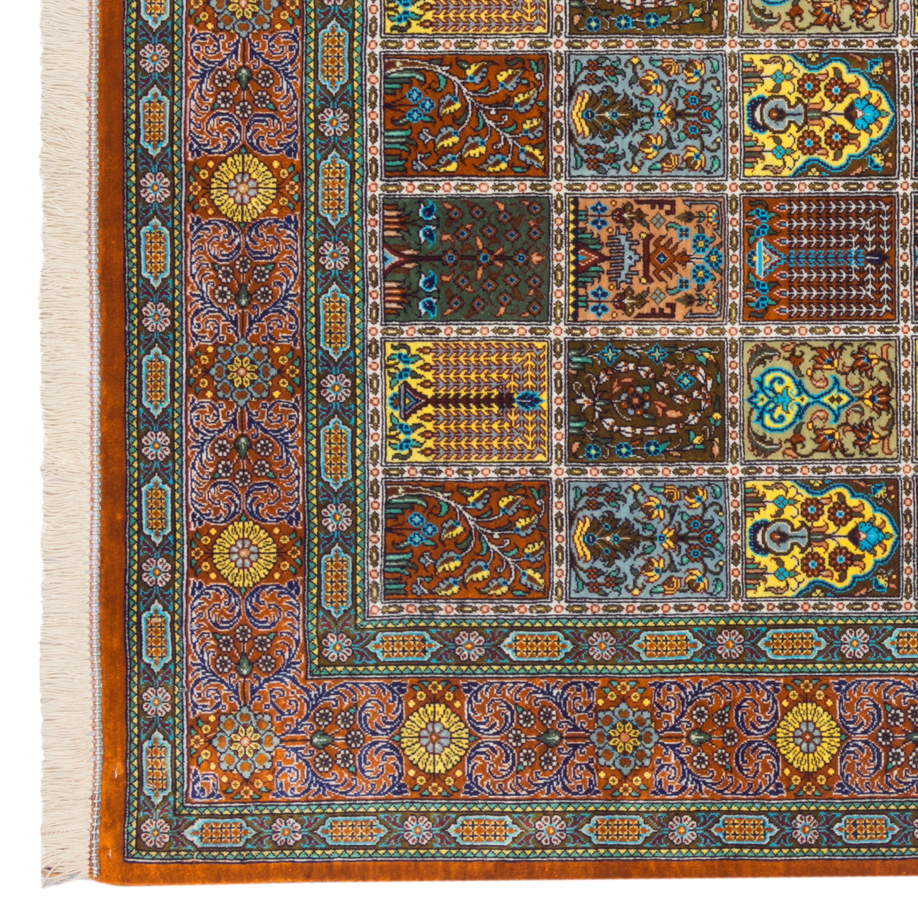 Qom Handmade Carpet — Kheshti | Full Silk | 95 × 151 cm | SKU 10100177