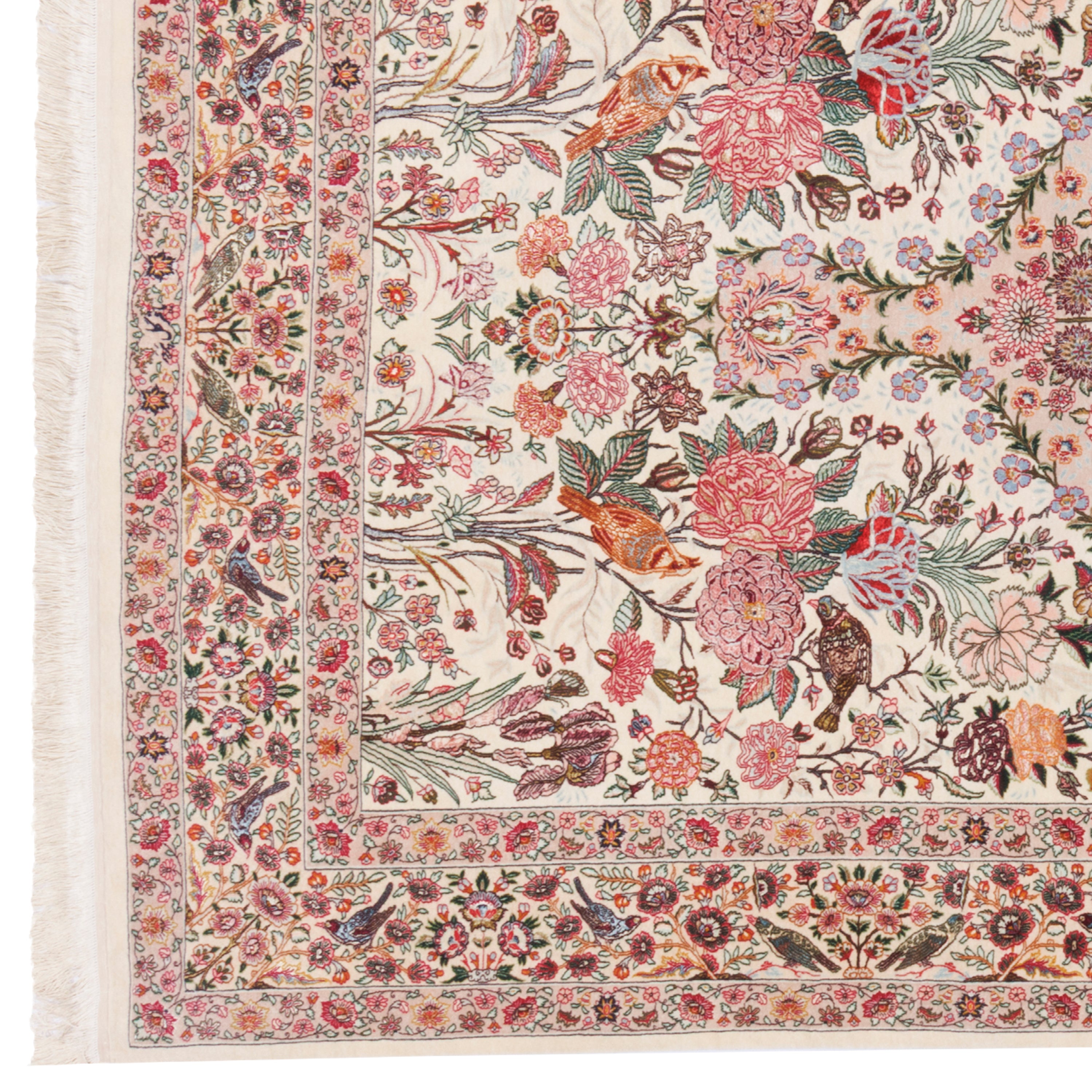 Mashhad Handmade Carpet — Toranj-dar | Silk Pile / Silk Warp | 160 × 243 cm | SKU 10300067