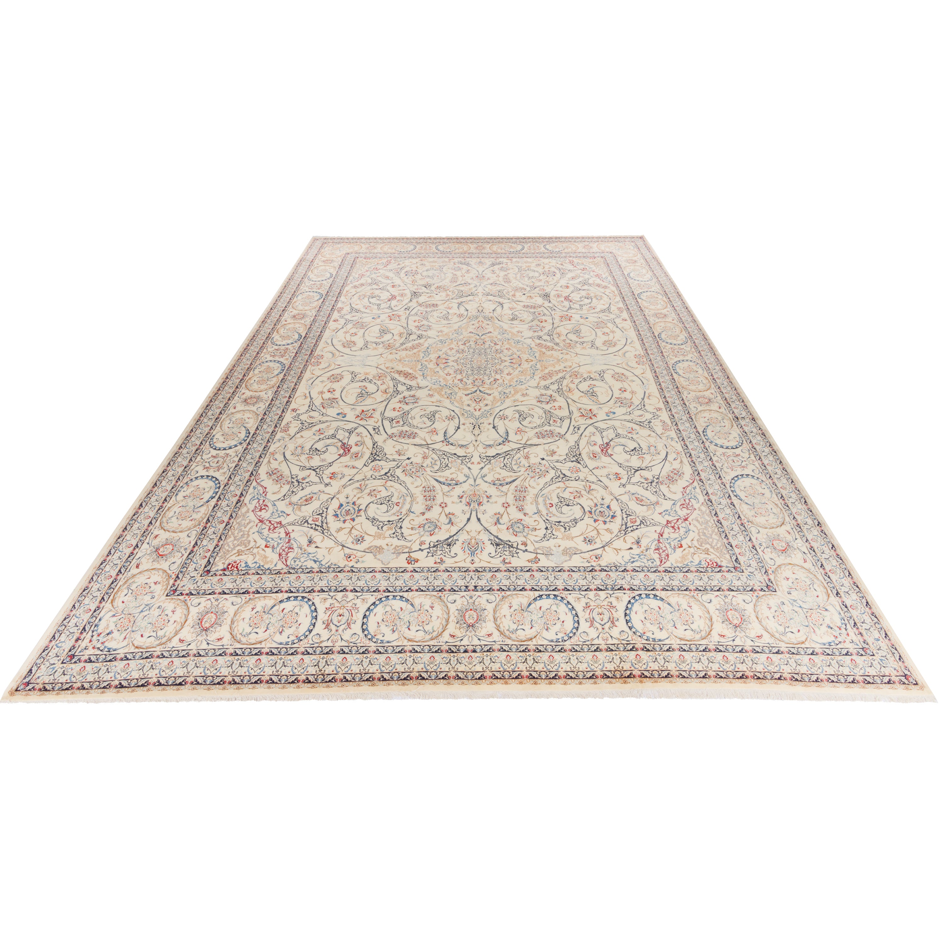 Nain Handmade Carpet — Toranj-dar | Silk Pile / Cotton Warp | 400 × 559 cm | SKU 12200717