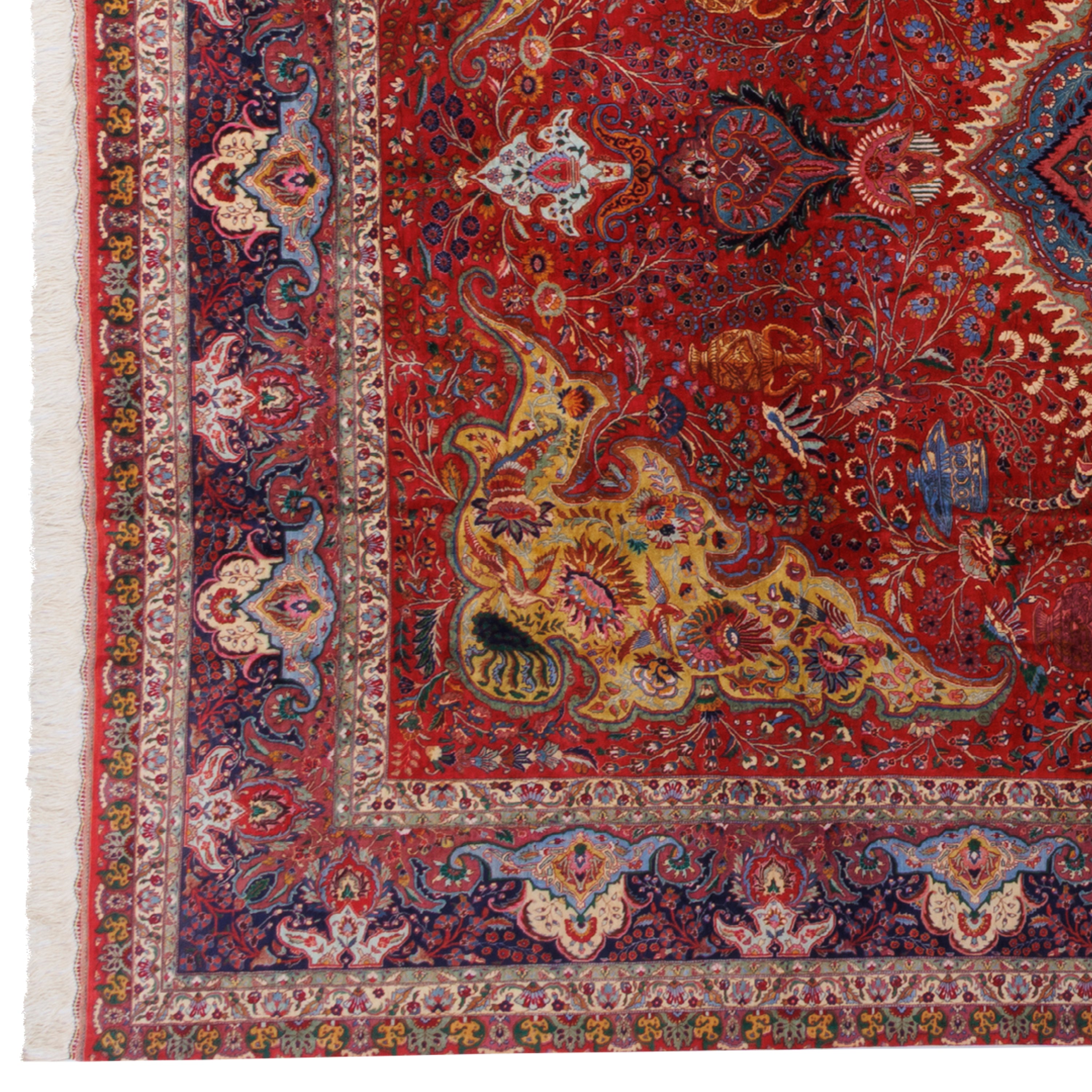 Tabriz Handmade Carpet — Lachak Toranj | Full Silk | 300 × 385 cm | SKU 11100130