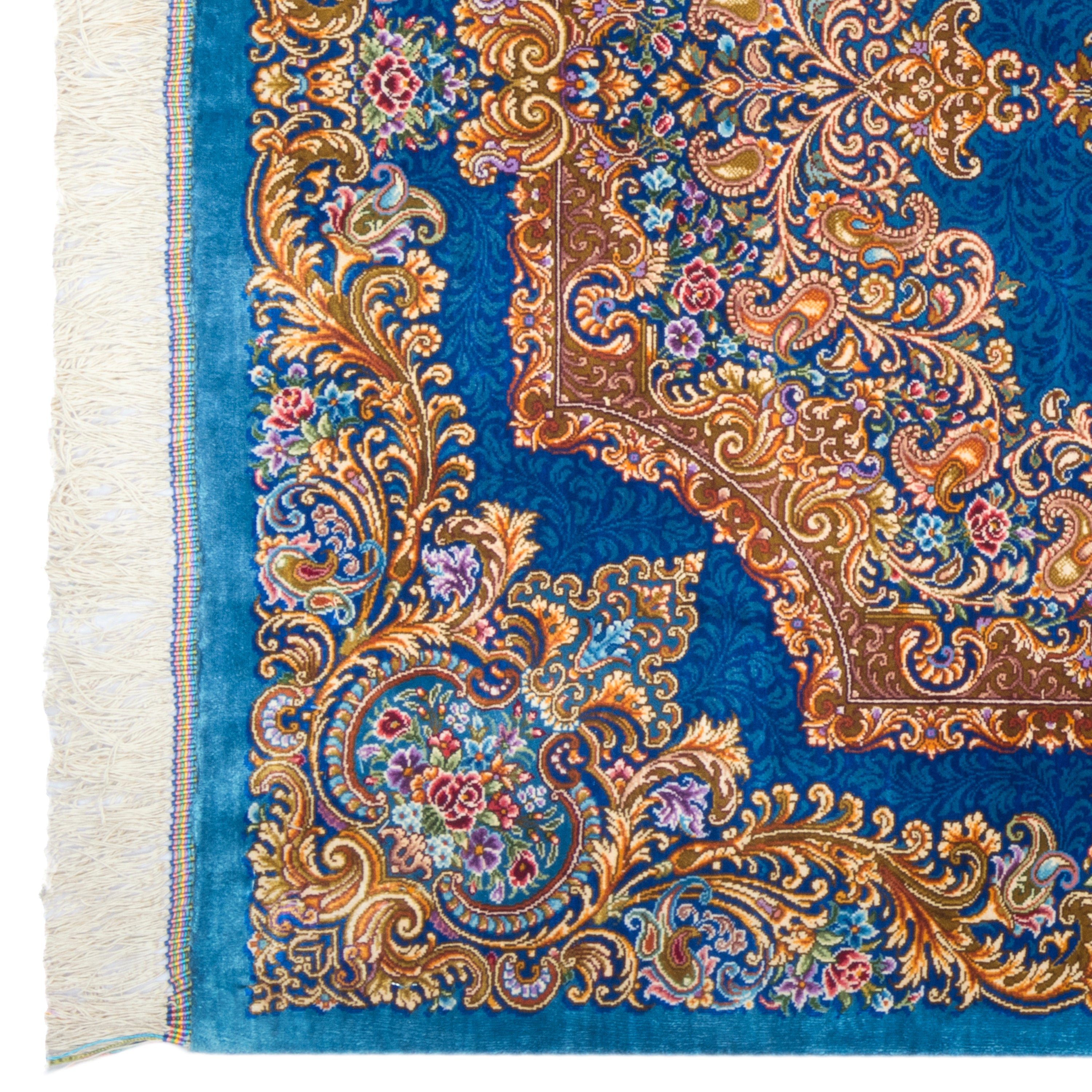 Qom Handmade Carpet — Lachak Toranj | Full Silk | 80 × 125 cm | SKU 10100242