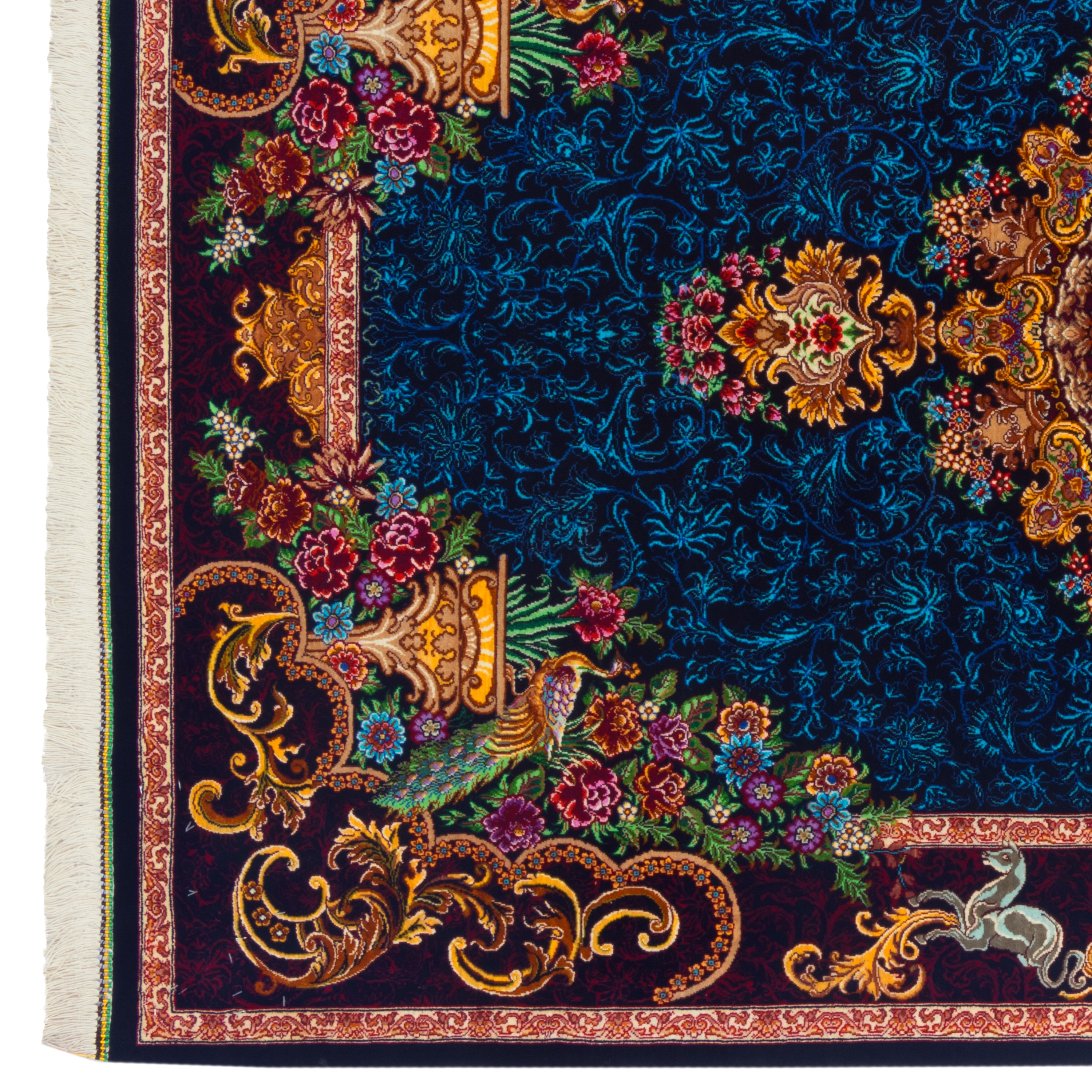 Qom Handmade Carpet — Lachak Toranj | Full Silk | 103 × 154 cm | SKU 10100176