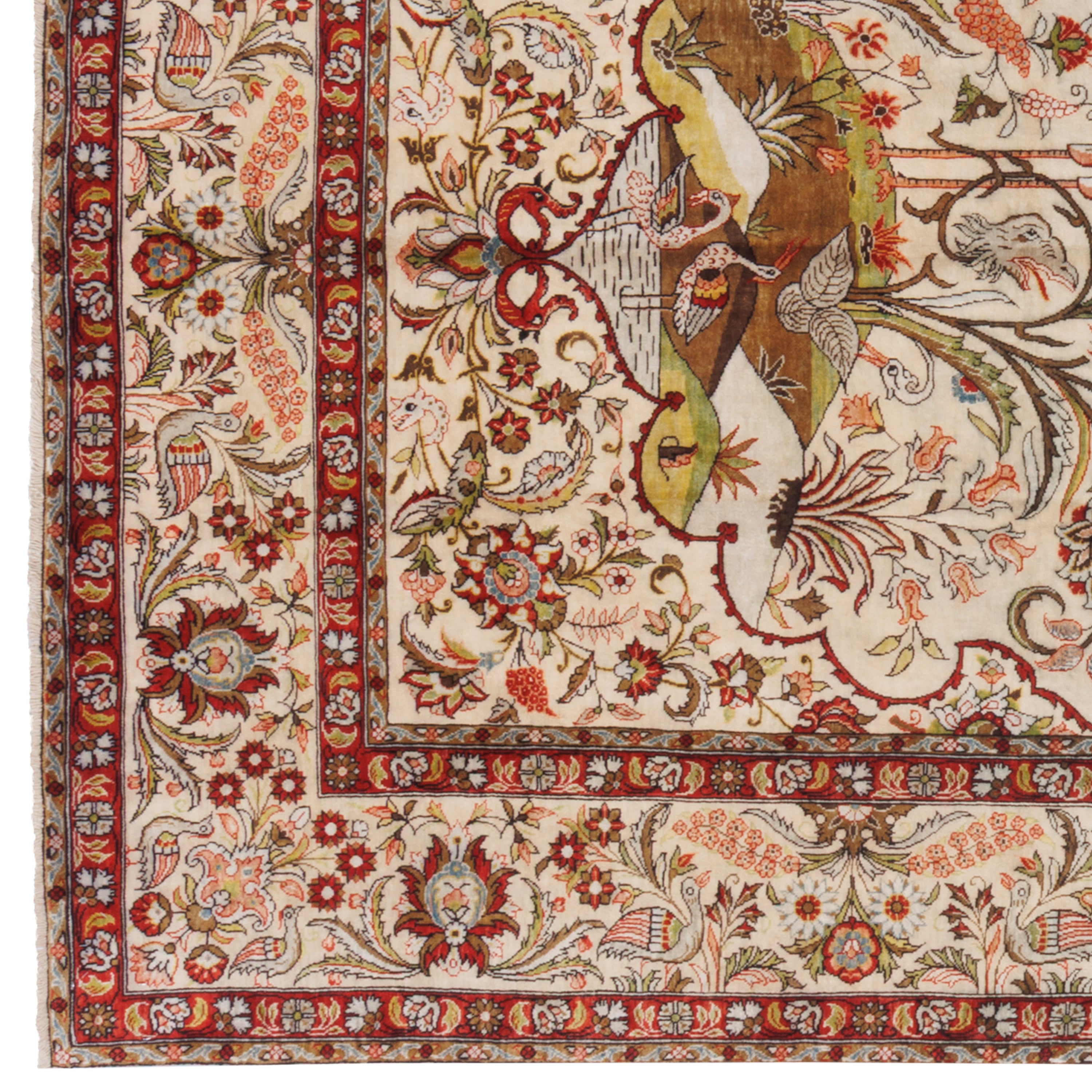 Qom Handmade Carpet — Sarasar | Full Silk | 160 × 235 cm | SKU 10300047