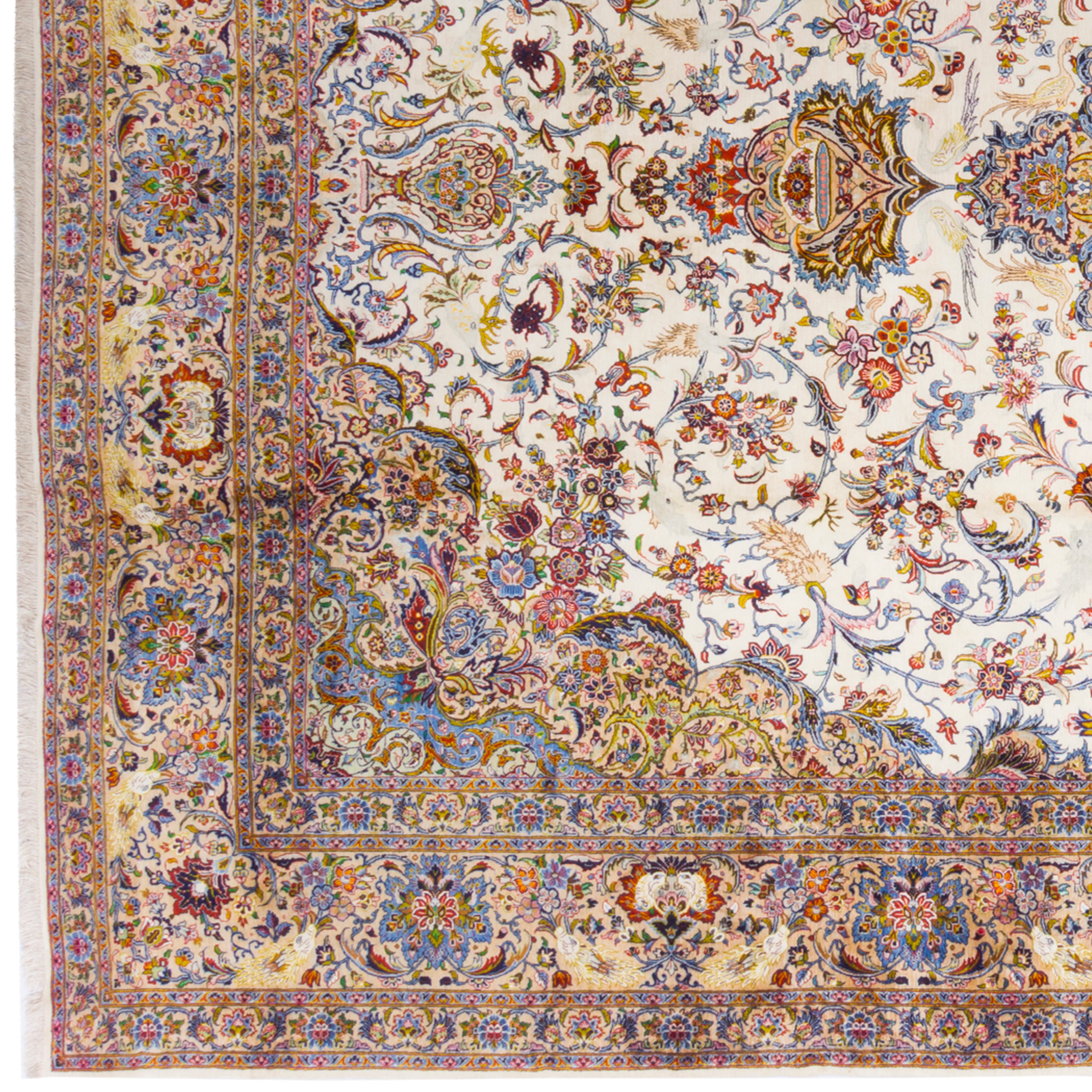 Kashan Handmade Carpet — Lachak Toranj | Full Silk | 300 × 415 cm | SKU 11200115
