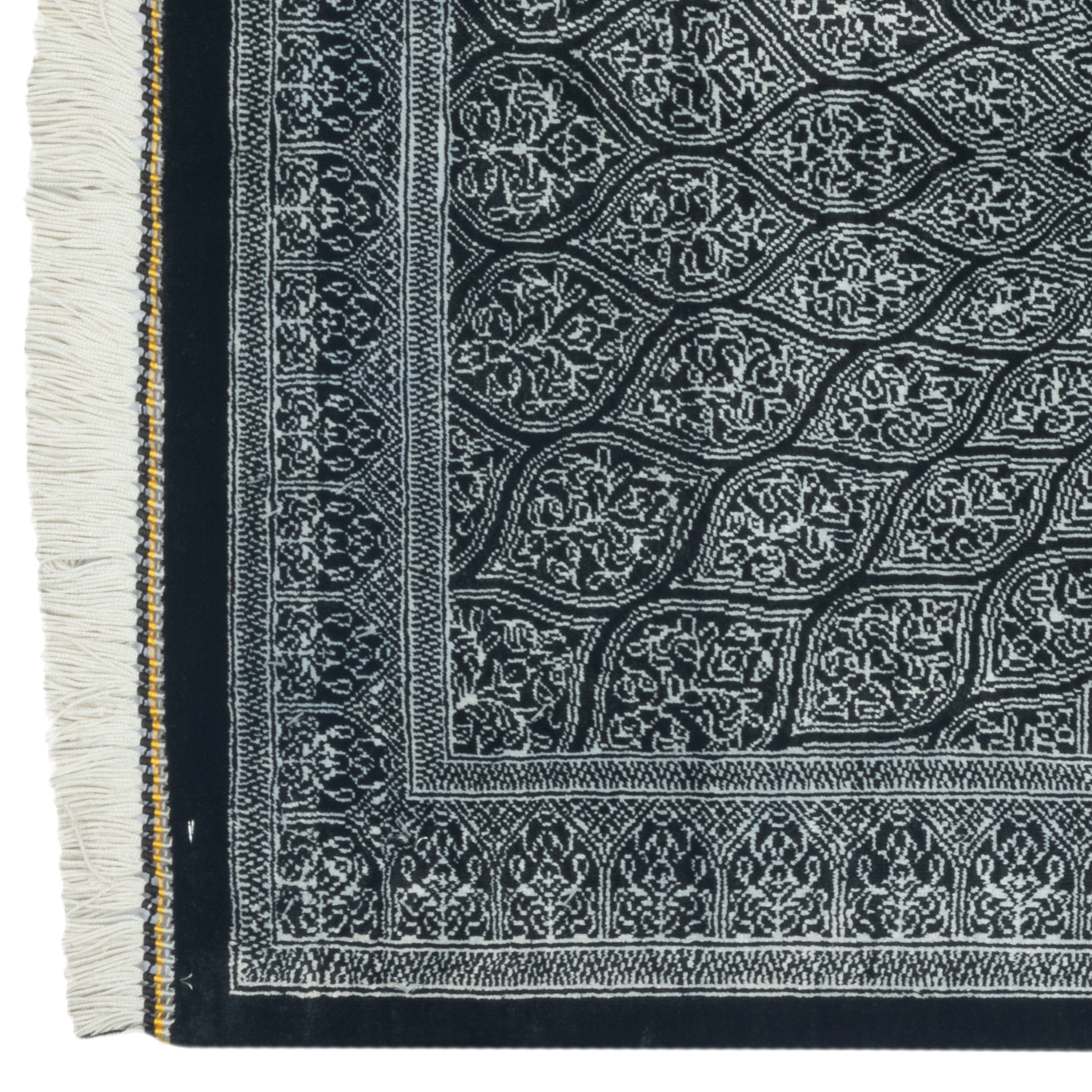 Qom Handmade Carpet — Gonbadi | Full Silk | 60 × 90 cm | SKU 10000261
