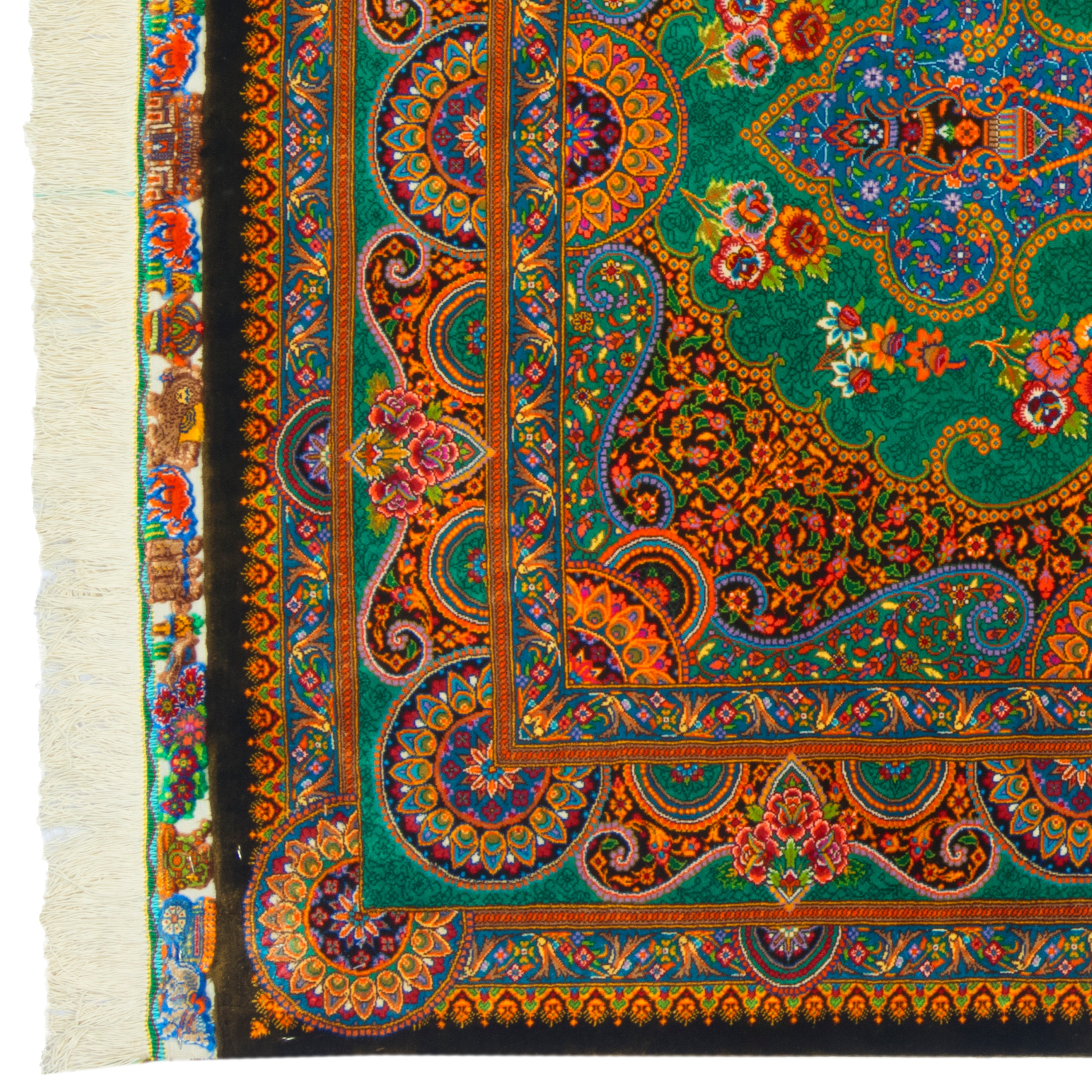 Qom Handmade Carpet — Lachak Toranj | Full Silk | 103 × 150 cm | SKU 10100196