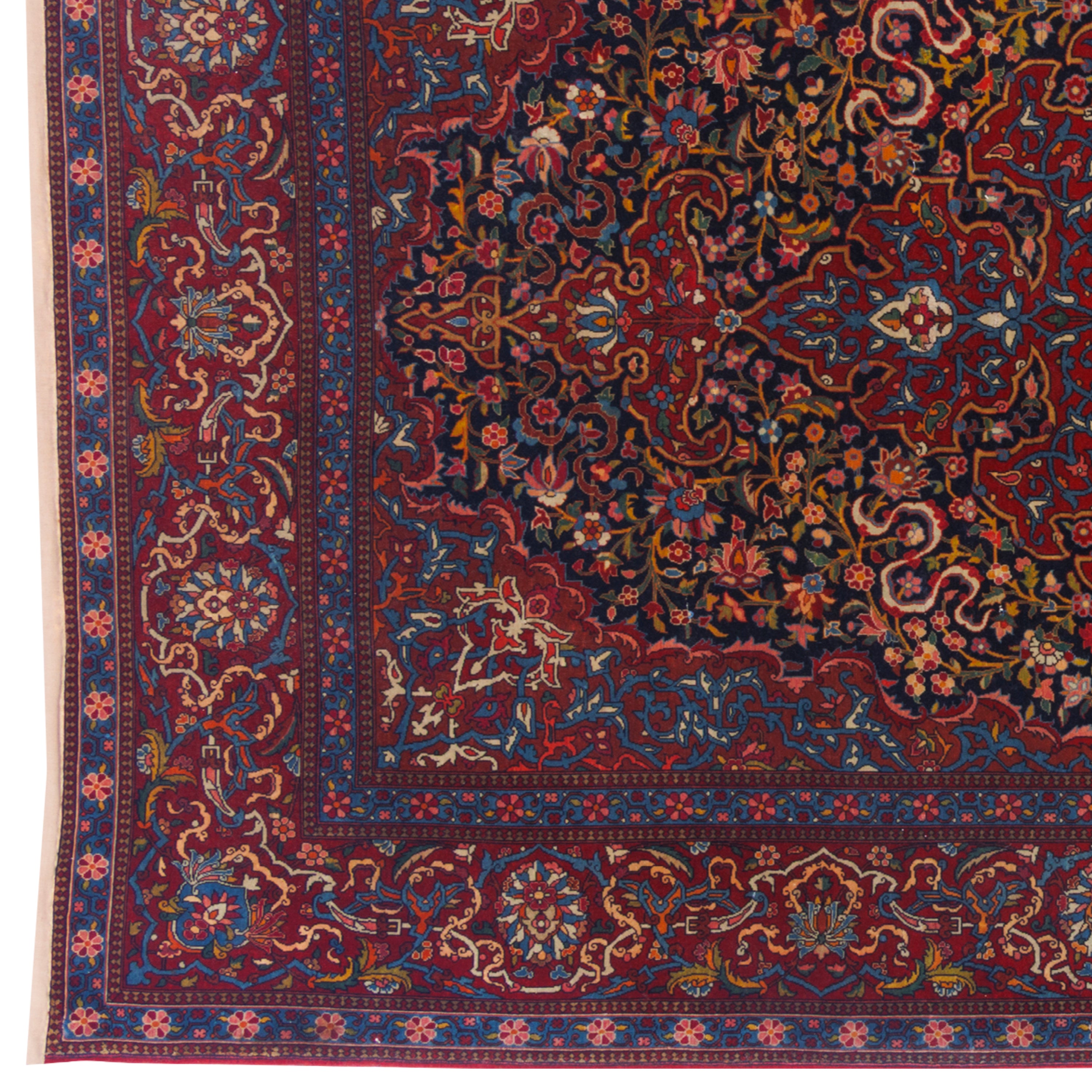 Isfahan Handmade Carpet — Lachak Toranj | Wool / Cotton Warp | 141 × 242 cm | SKU 10300012