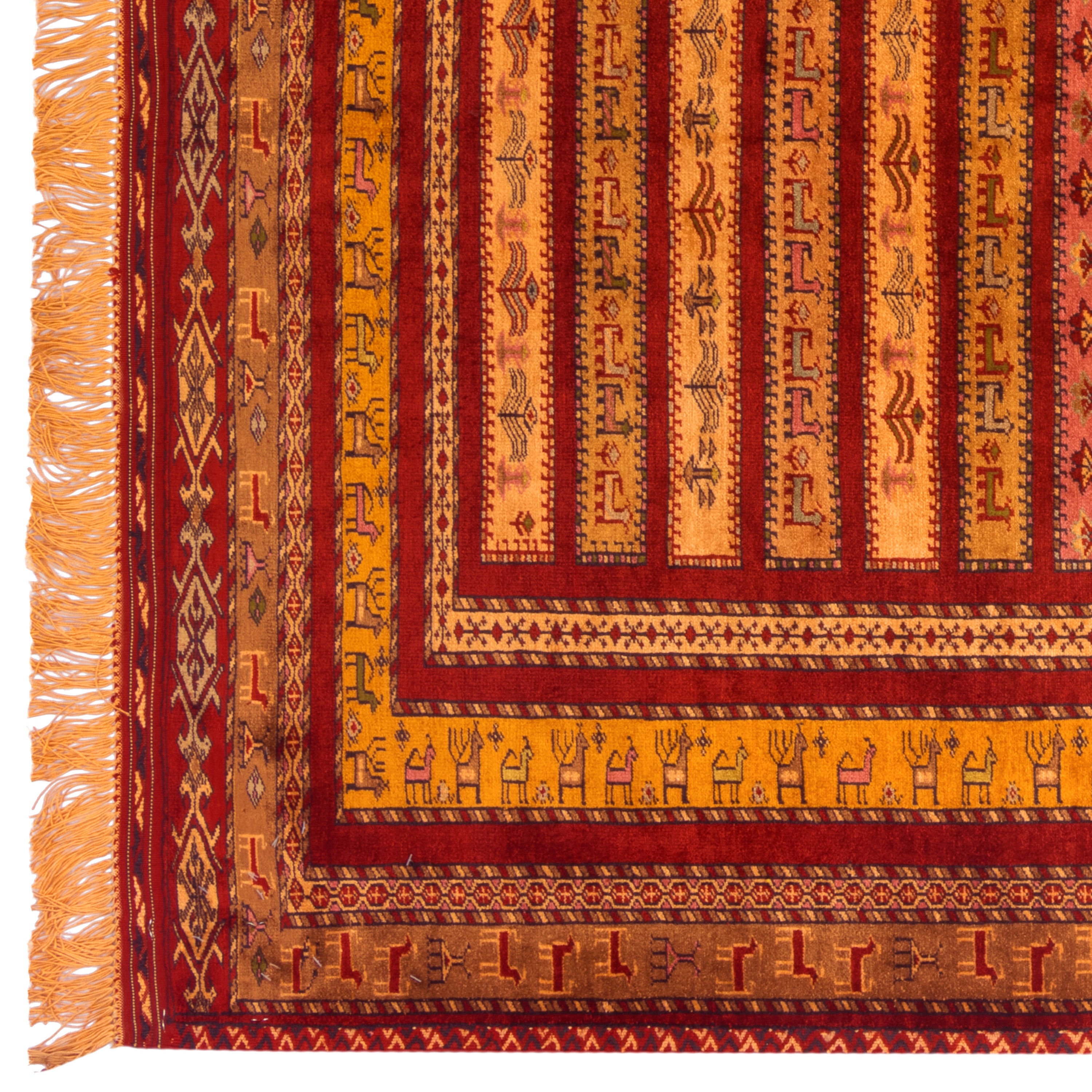 Sarakhs Handmade Carpet — Moharramat | Full Silk | 100 × 148 cm | SKU 10100159