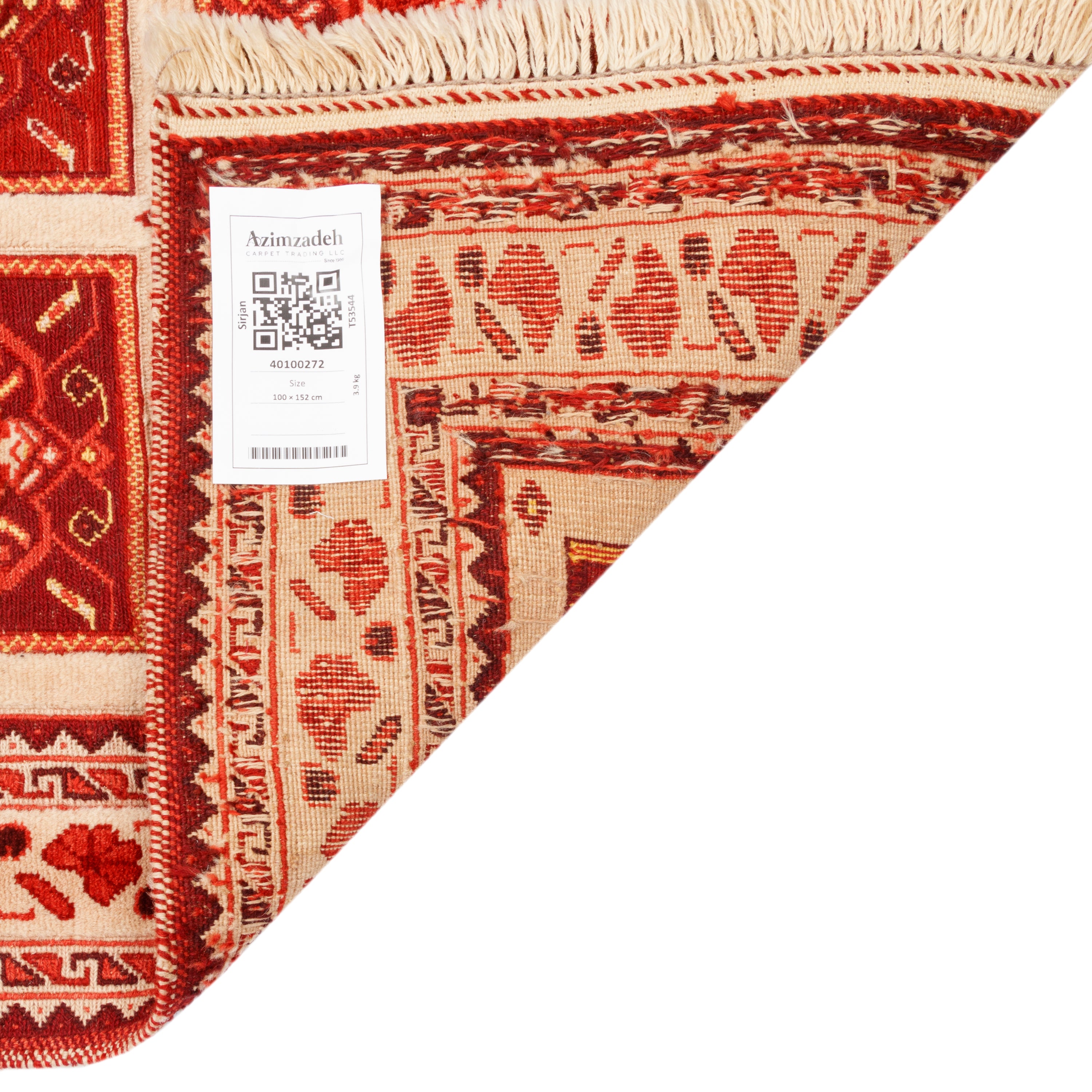 Sirjan Handmade Kilim Carpet — Kheshti | Full Wool | 100 × 152 cm | SKU 40100272