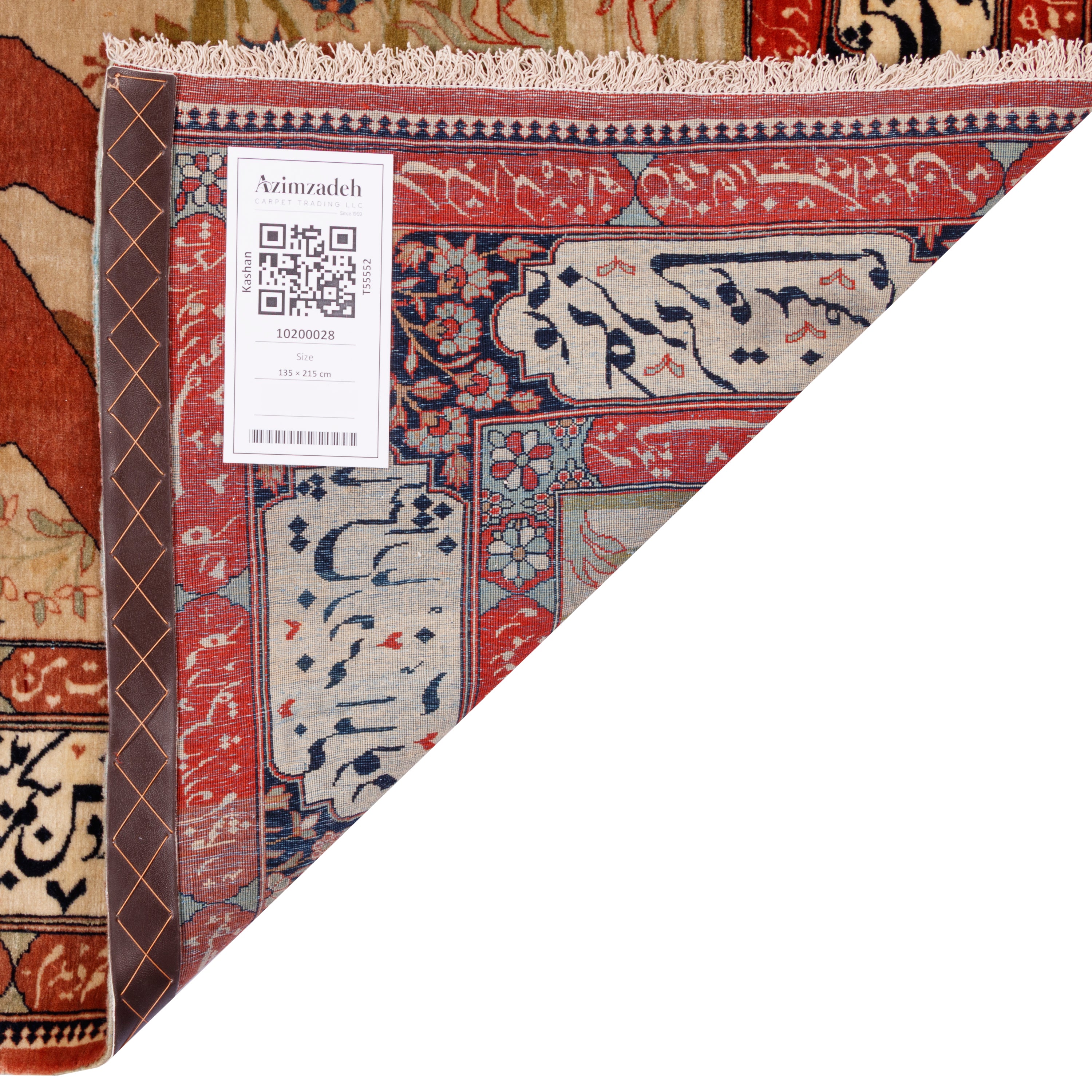 سجادة كاشان يدوية - ساراسار | صوف / سداة قطنية | 135 × 215 سم | رمز المنتج 10200028