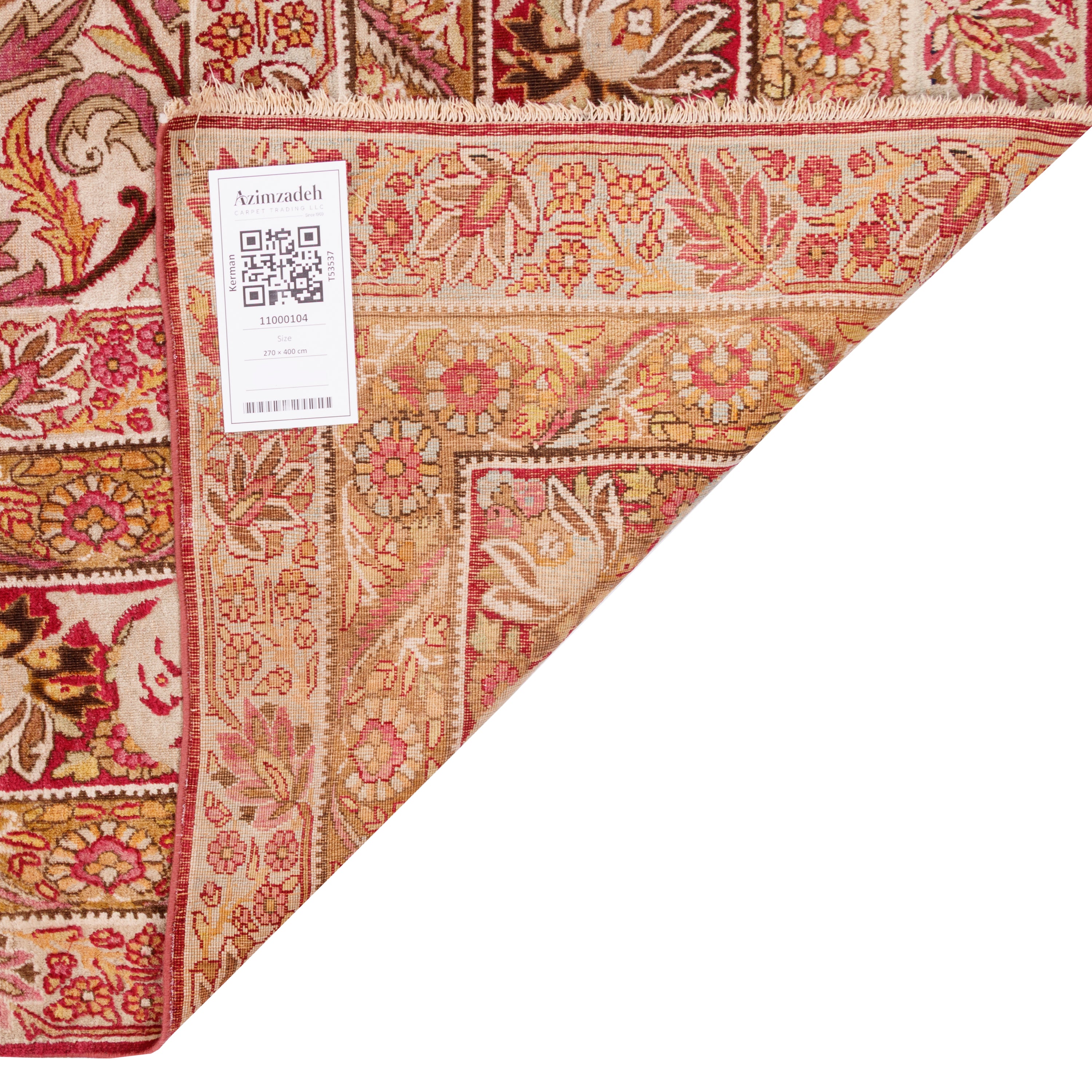 Kerman Handmade Carpet — Sarasar | Wool / Cotton Warp | 270 × 400 cm | SKU 11000104