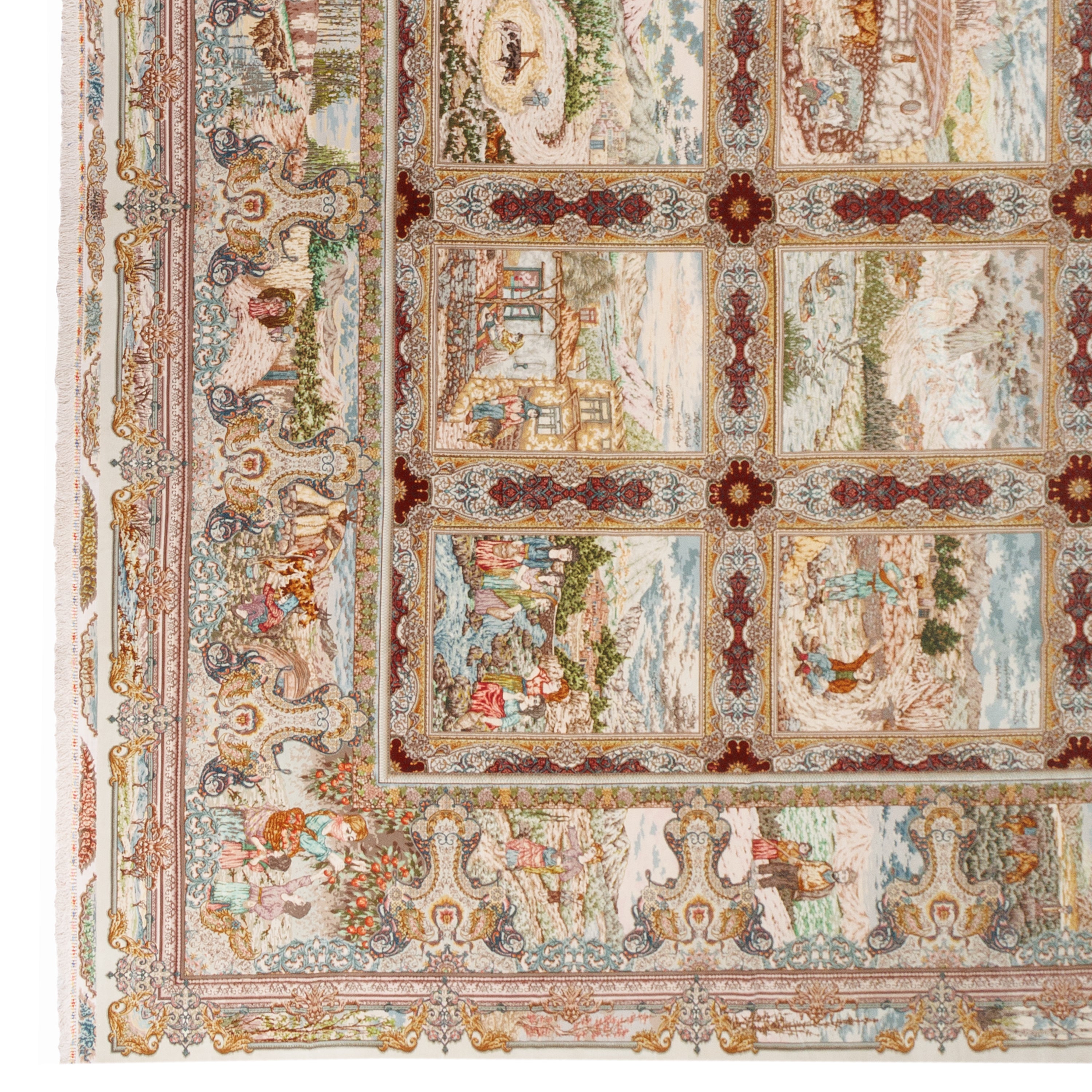 Tabriz Handmade Carpet — Kheshti | Silk Pile / Silk Warp | 500 × 800 cm | SKU 14000757