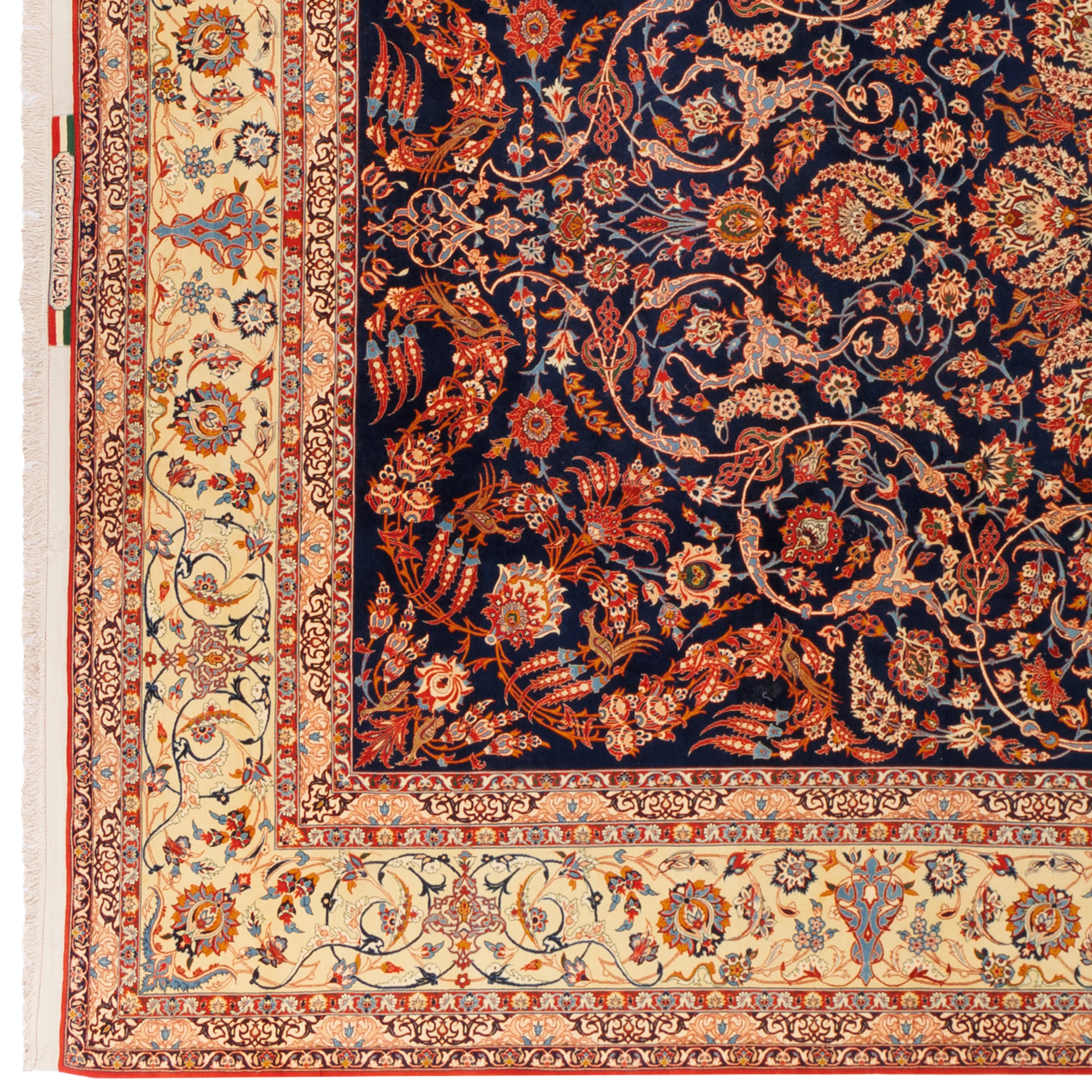 Isfahan Handmade Carpet — Lachak Toranj | Silk Pile / Silk Warp | 322 × 441 cm | SKU 11400618