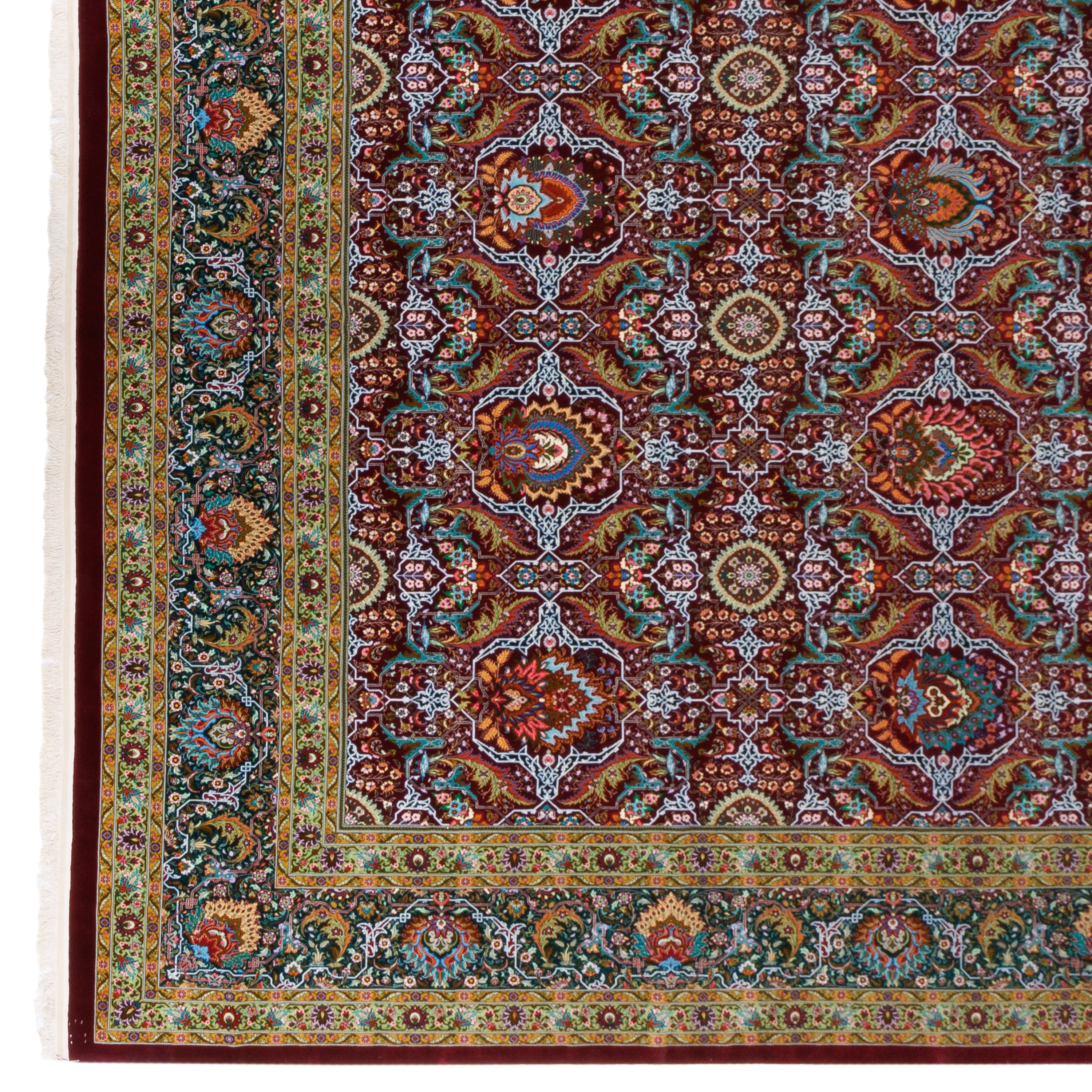 سجاد تبريز يدوي - بندي | خيوط حريرية / سداة حريرية | 464 × 800 سم | SKU 13700763